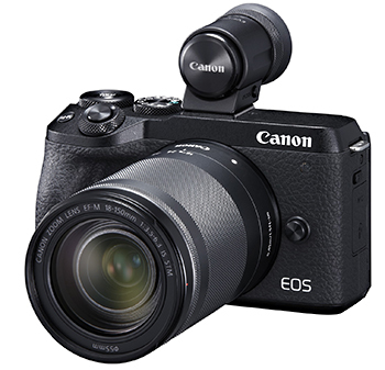 キヤノン、約3250万画素のミラーレスカメラ「EOS M6 Mark II」 外付け