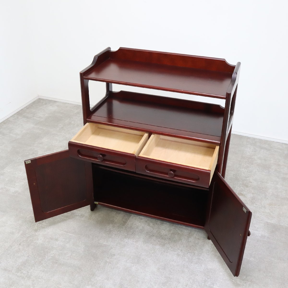 karimoku カリモク オールドカリモク 電話台 赤 サイドテーブル