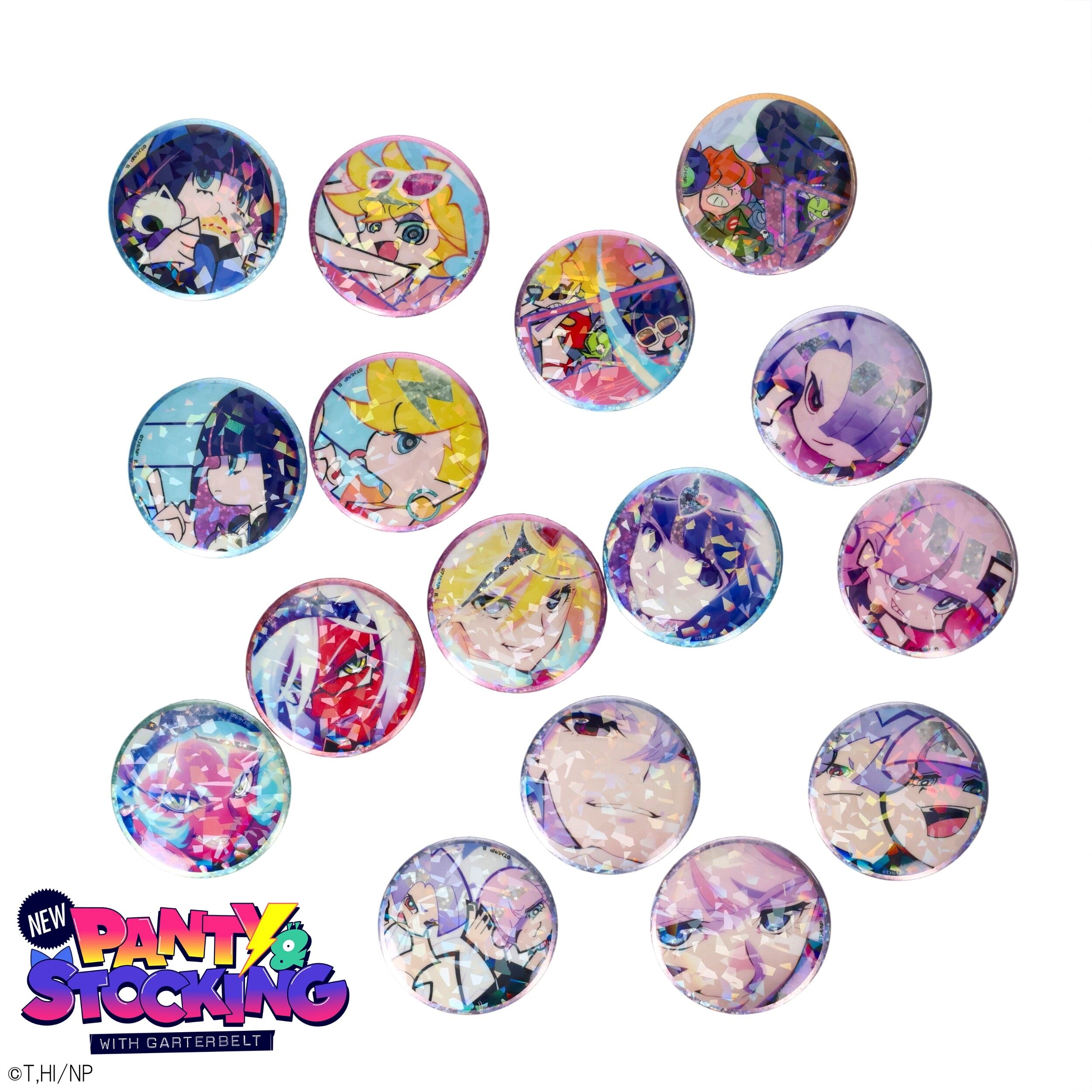 ハピクロ！】New PANTY ＆ STOCKING with GARTERBELT ホロホロ缶バッジ