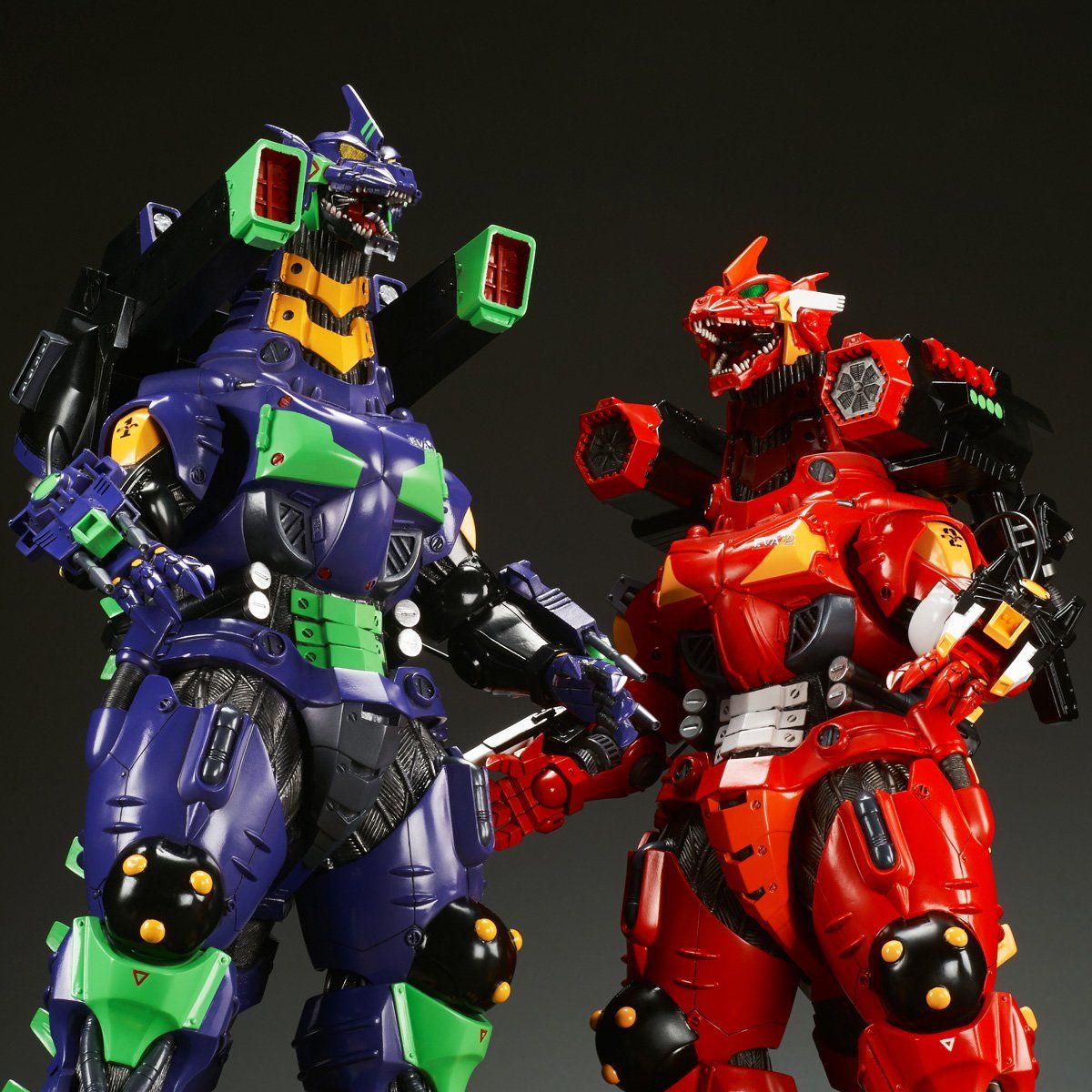 東宝30cmシリーズ 3式機龍（2002版）重武装型 エヴァ初号機イメージ