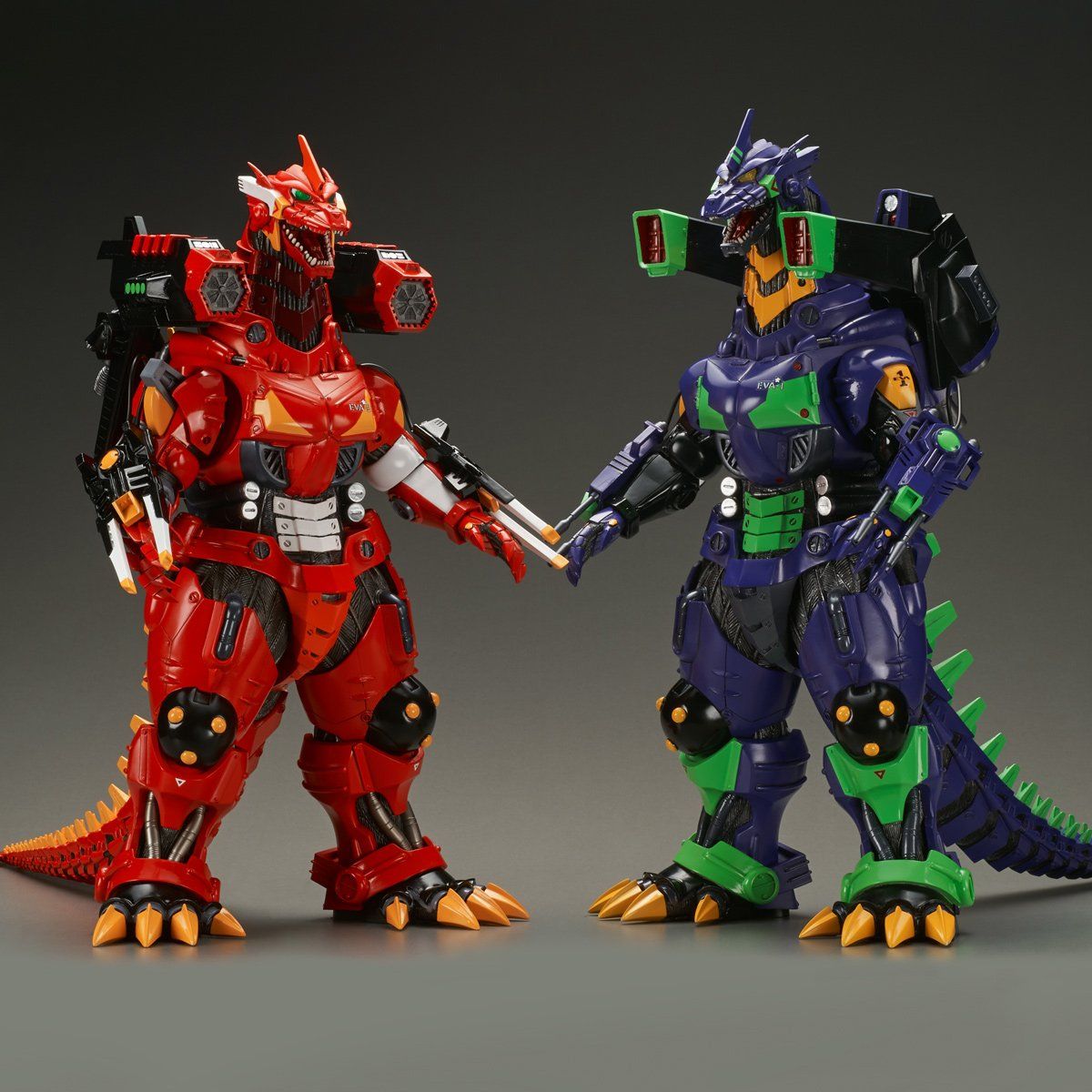 東宝30cmシリーズ 3式機龍（2002版）重武装型 エヴァ初号機イメージ