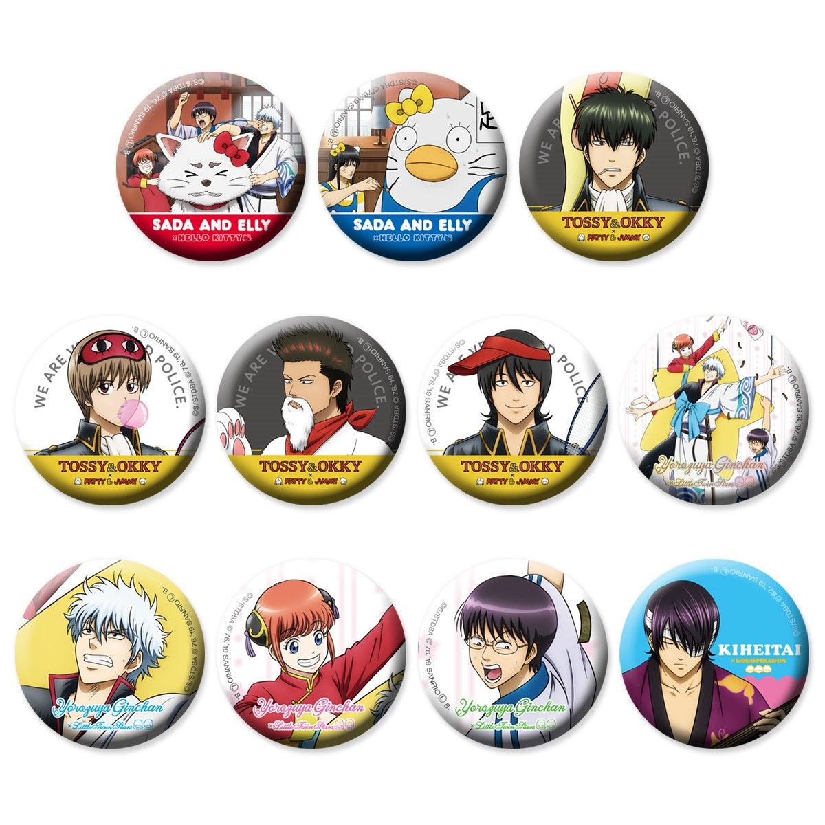 銀魂×Sanrio characters トレーディング缶バッジ～メイキングイラスト