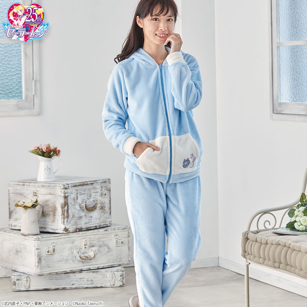 美少女戦士セーラームーン お布団柄ふわもこジップアップパーカー | 美