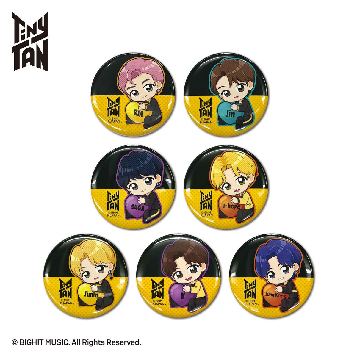 TinyTAN Butter ver. トレーディング缶バッジ ぎゅぎゅっと | TinyTAN