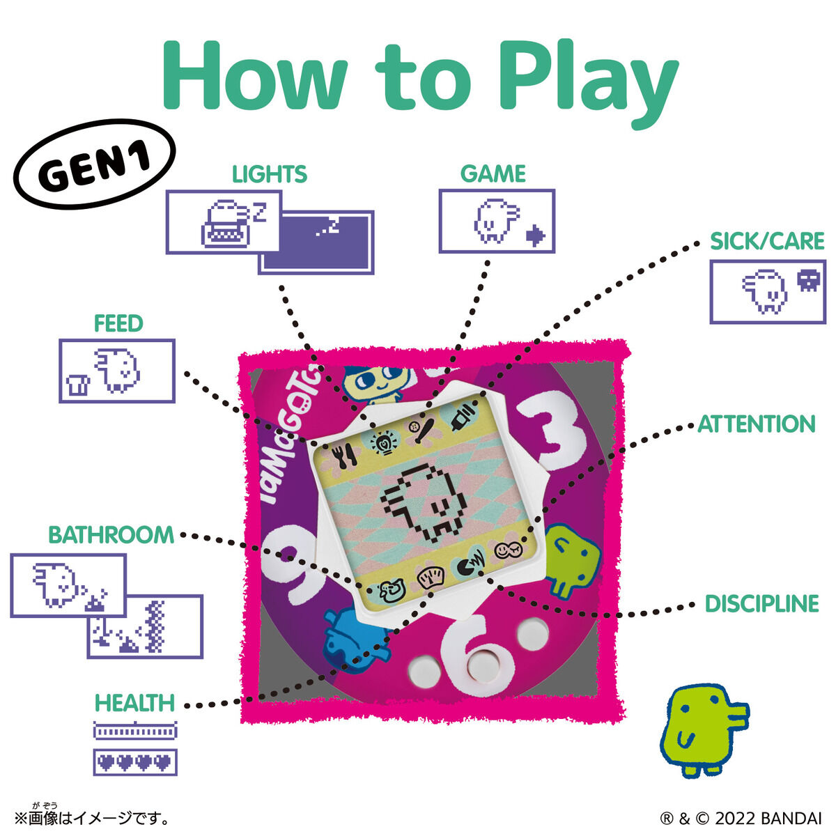 Original Tamagotchi Art | BANDAI TOYS