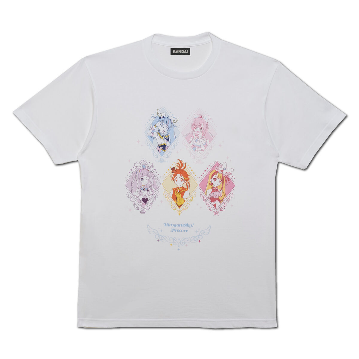 ひろがるスカイ！プリキュア Tシャツ 5人集合デザイン（おとなサイズ