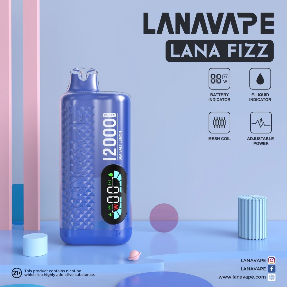 Lana Fizz 12K シーソルトレモン味 | BandVape