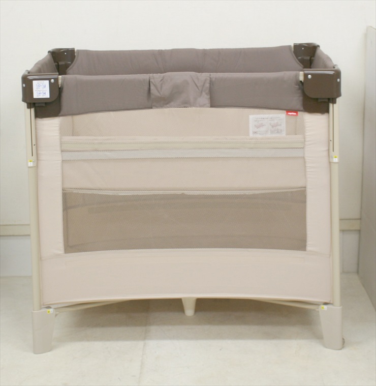ココネル エアー ココア BR アップリカ製折り畳みベビーベッド №45095