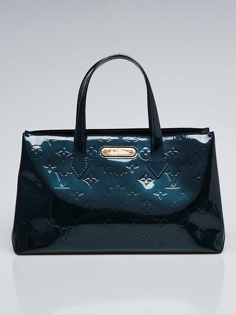 Louis Vuitton Bleu Nuit Monogram Vernis Wilshire PM Bag | Yoogi's
