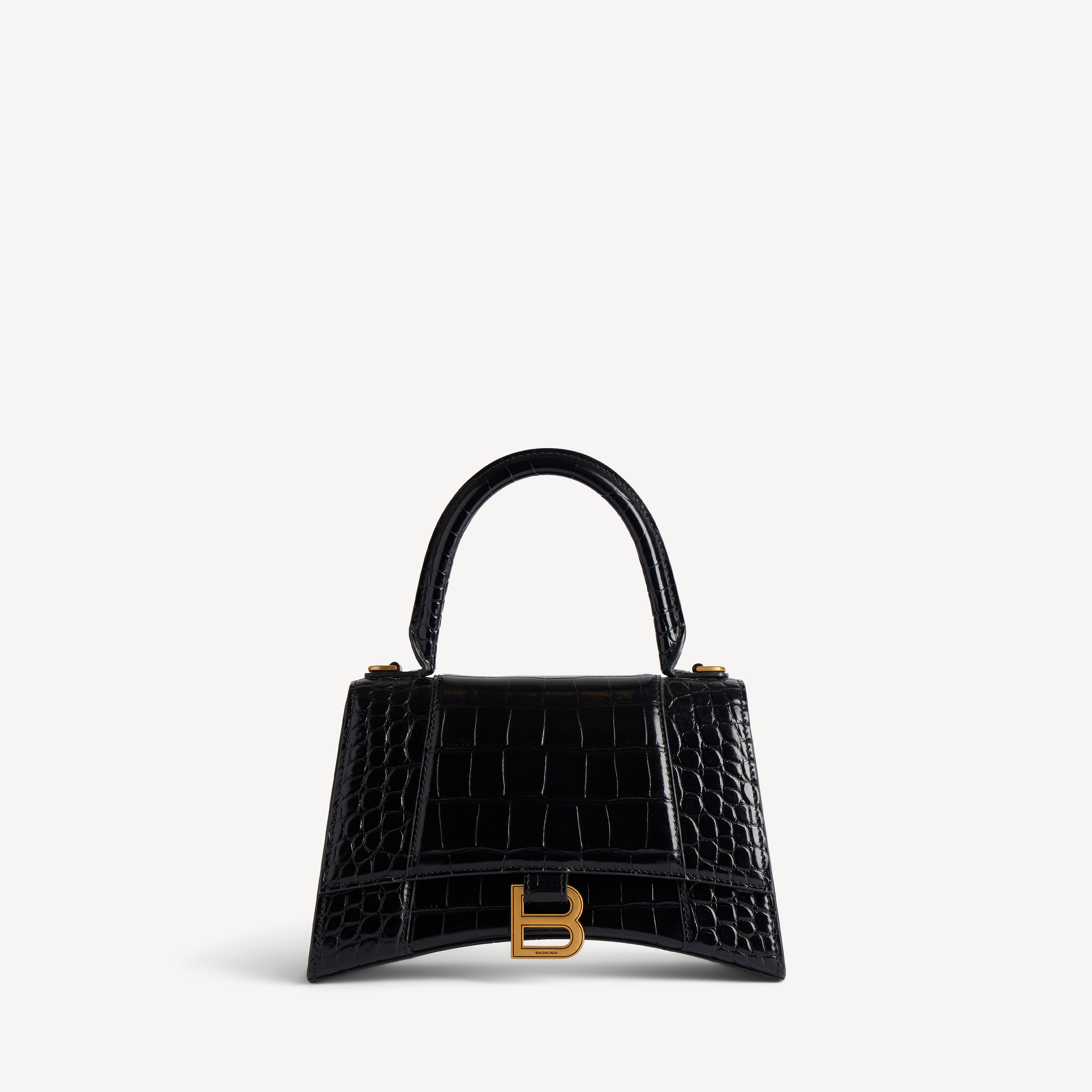 Women's Hourglass Handbag Small in Black | Balenciaga US