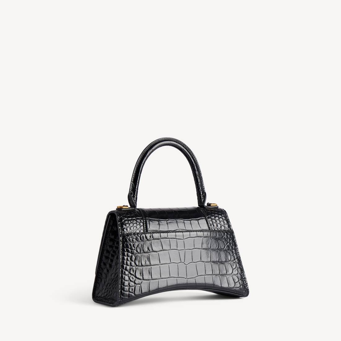 Women's Hourglass Handbag Small in Black | Balenciaga US
