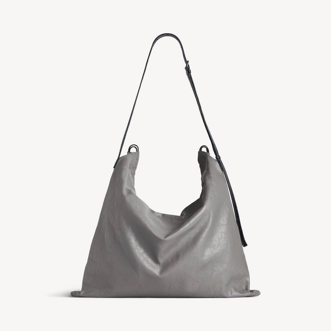 Men's Shopper Dust Bag Crossbody Pouch Large in Grey | Balenciaga US