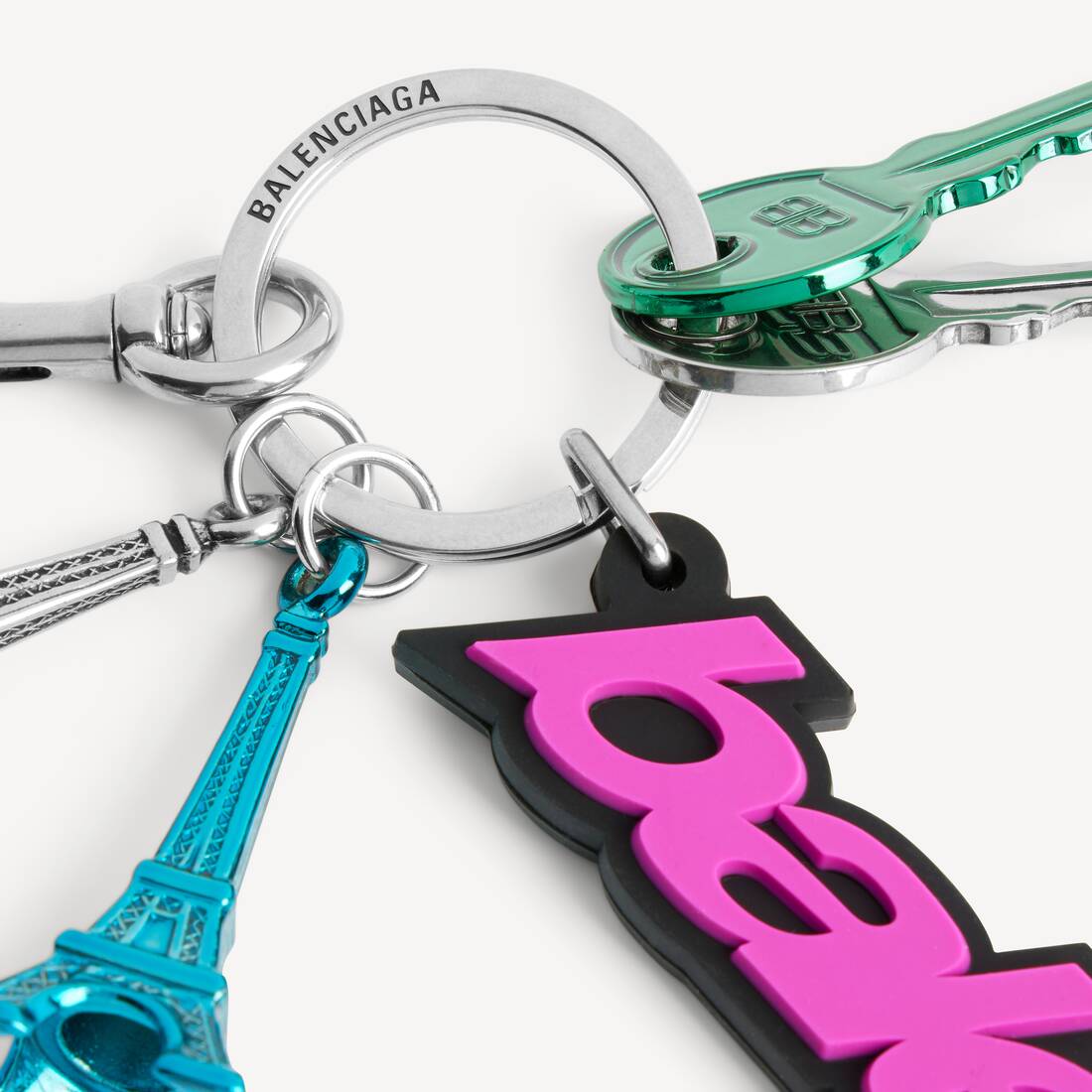 ピンク/ブラック の ウィメンズ Biker Balenciaga チャーム/キーリング
