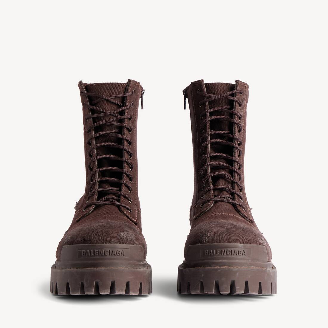 Men's Combat Strike Boot in Dark Brown | Balenciaga US