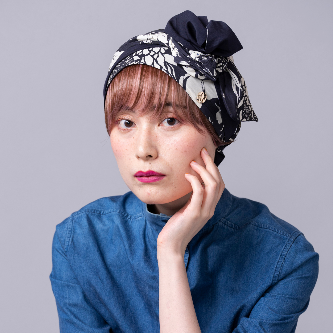 BAREN】前髪ウィッグ付きスカーフハットMサイズ SCARF HAT (M