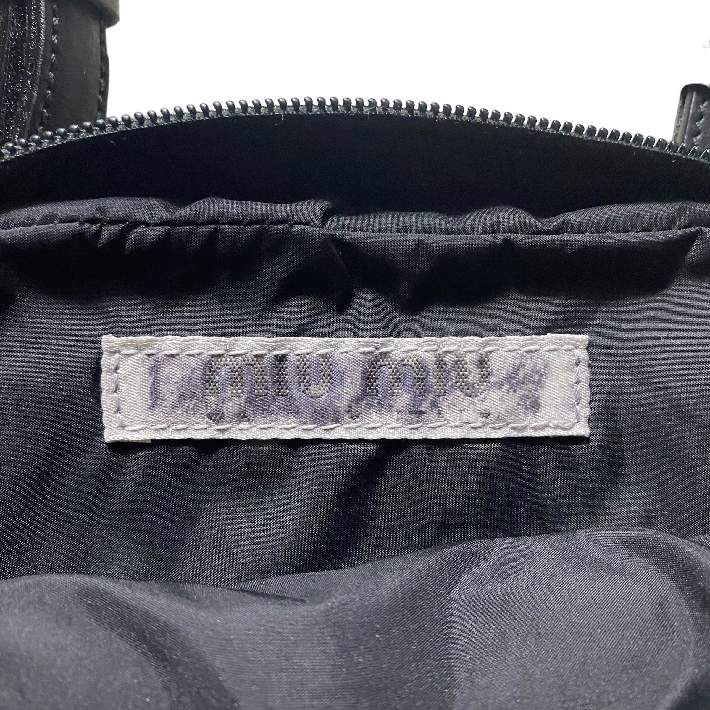 archive MIU MIU mesh × leather docking body bag | NOIR ONLINE