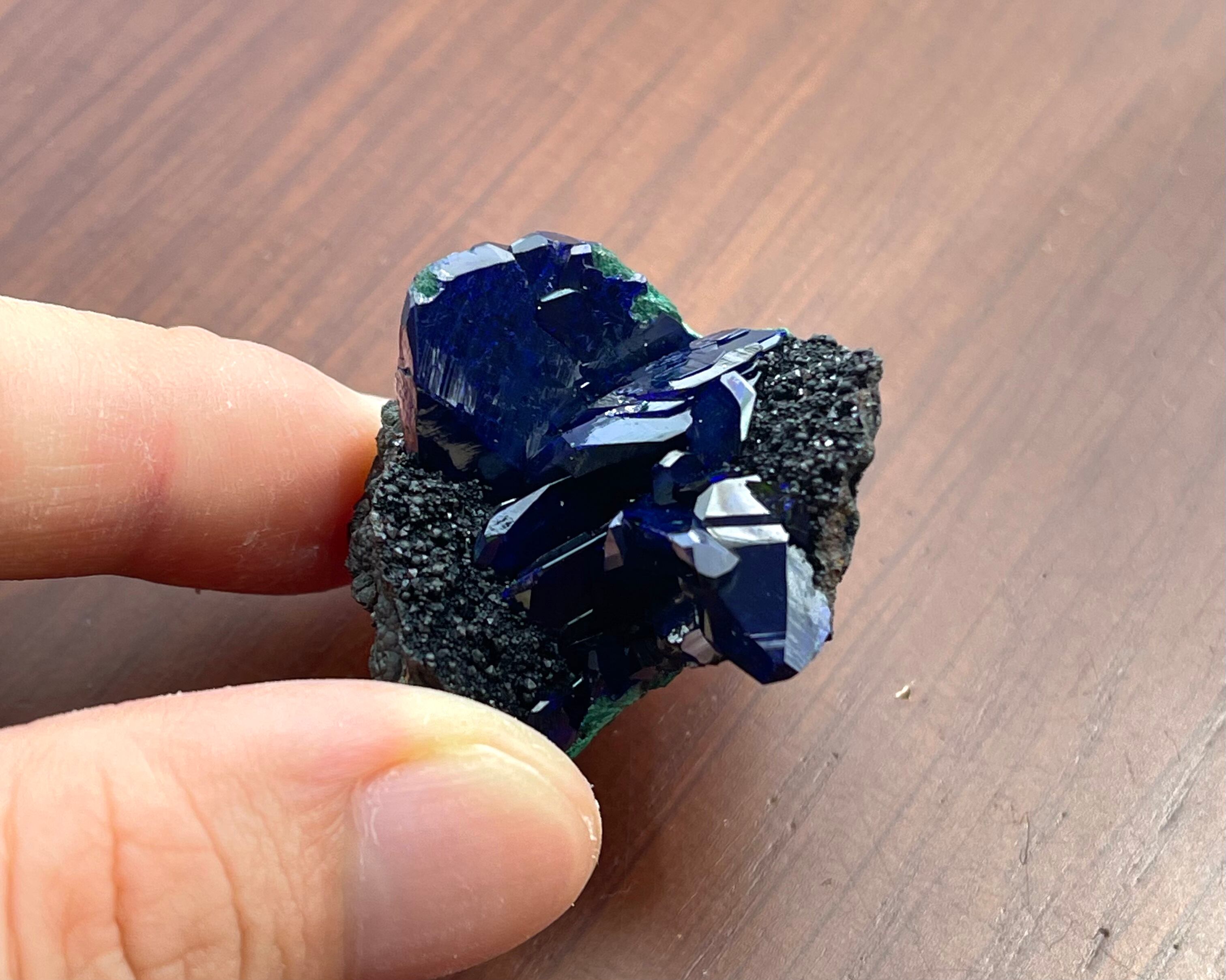 アズライト / マラカイト / キュプライト【Azurite with Malachite on