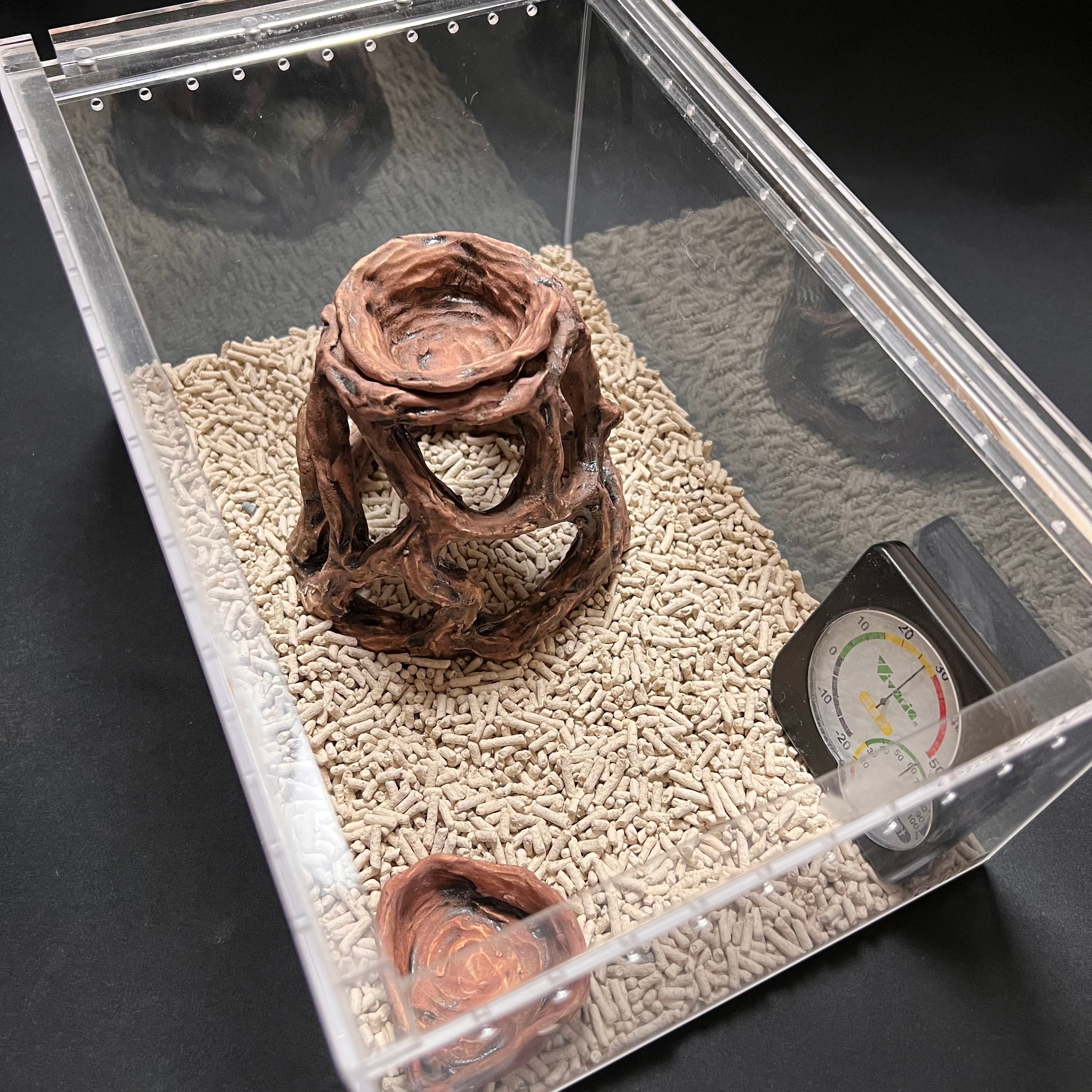 爬虫類用シェルター Lサイズ 流木+水入れ | ガラダ堂 garadadou