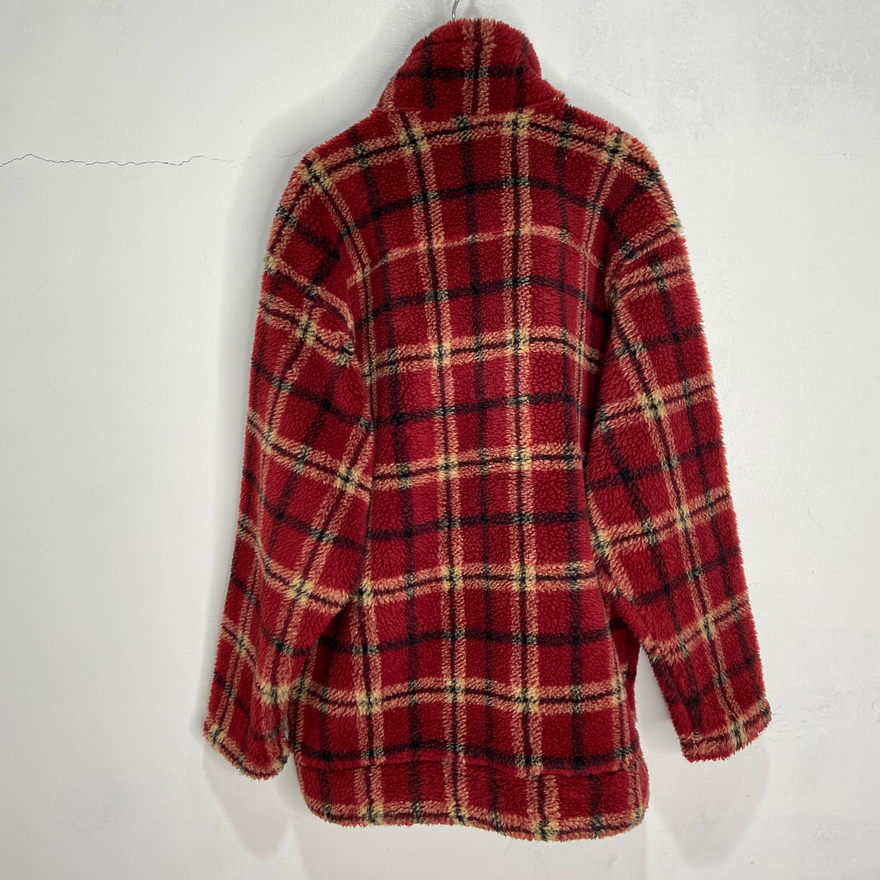 Woolrich ウールリッチ チェック柄ハーフジップボアフリース M | 古着
