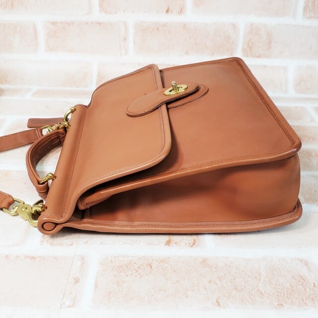 美品 オールドコーチ ☆USA製 ウィリス ターンロック レザー 2WAY