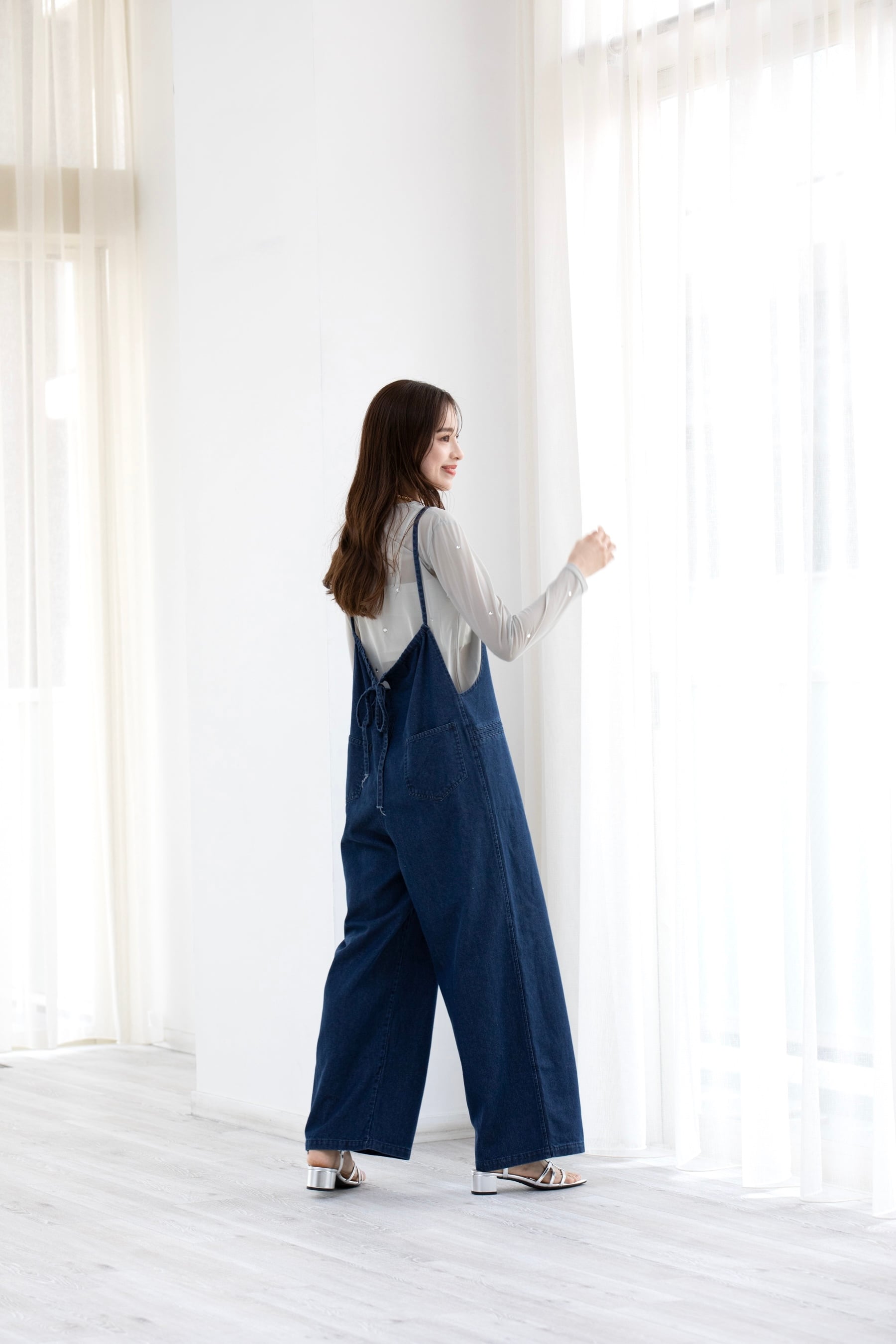 natural denim salopette | mite