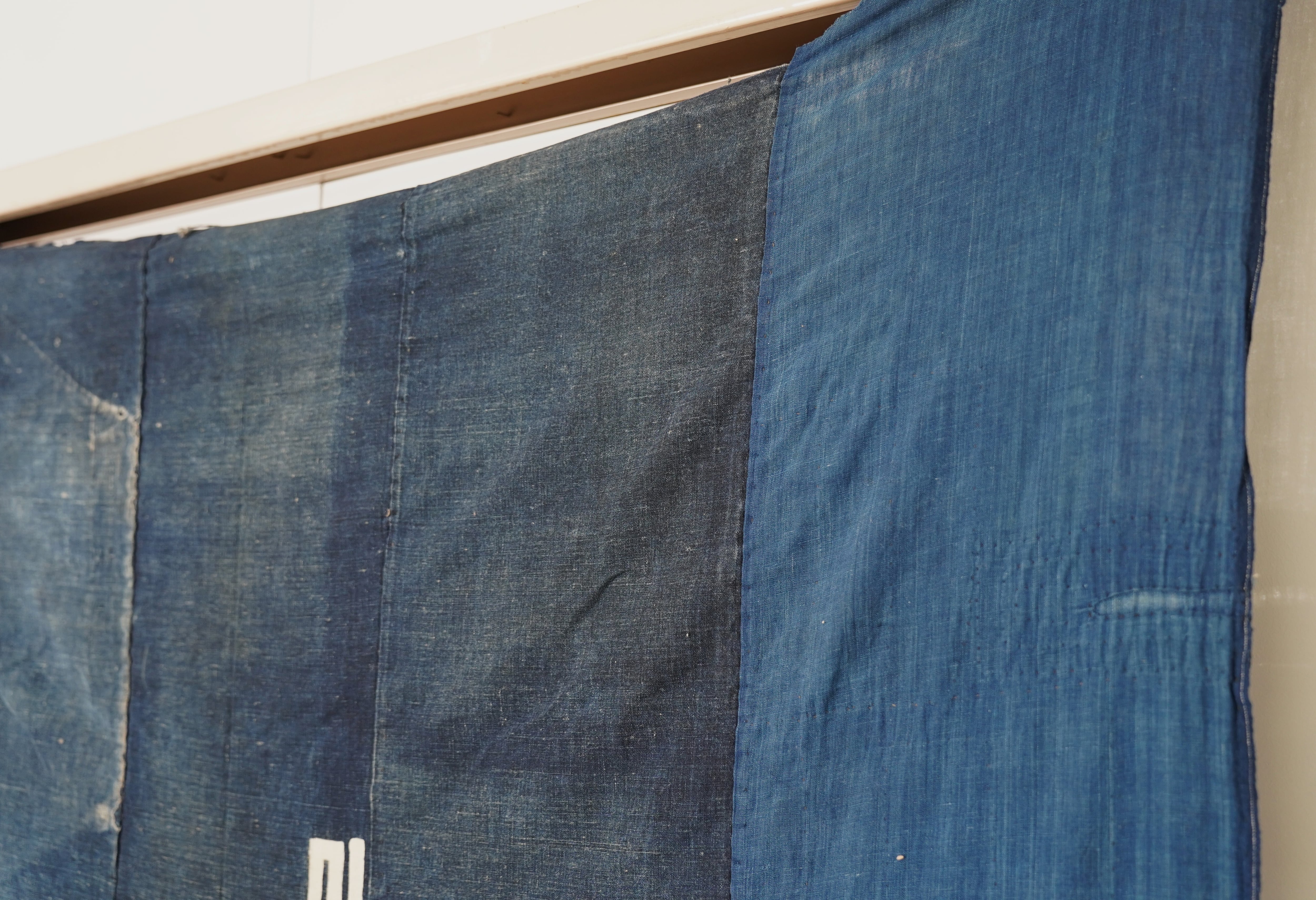 襤褸 ボロ 藍染 古布 リメイク BORO 古裂 木綿 着物 裂織 大判 肉厚