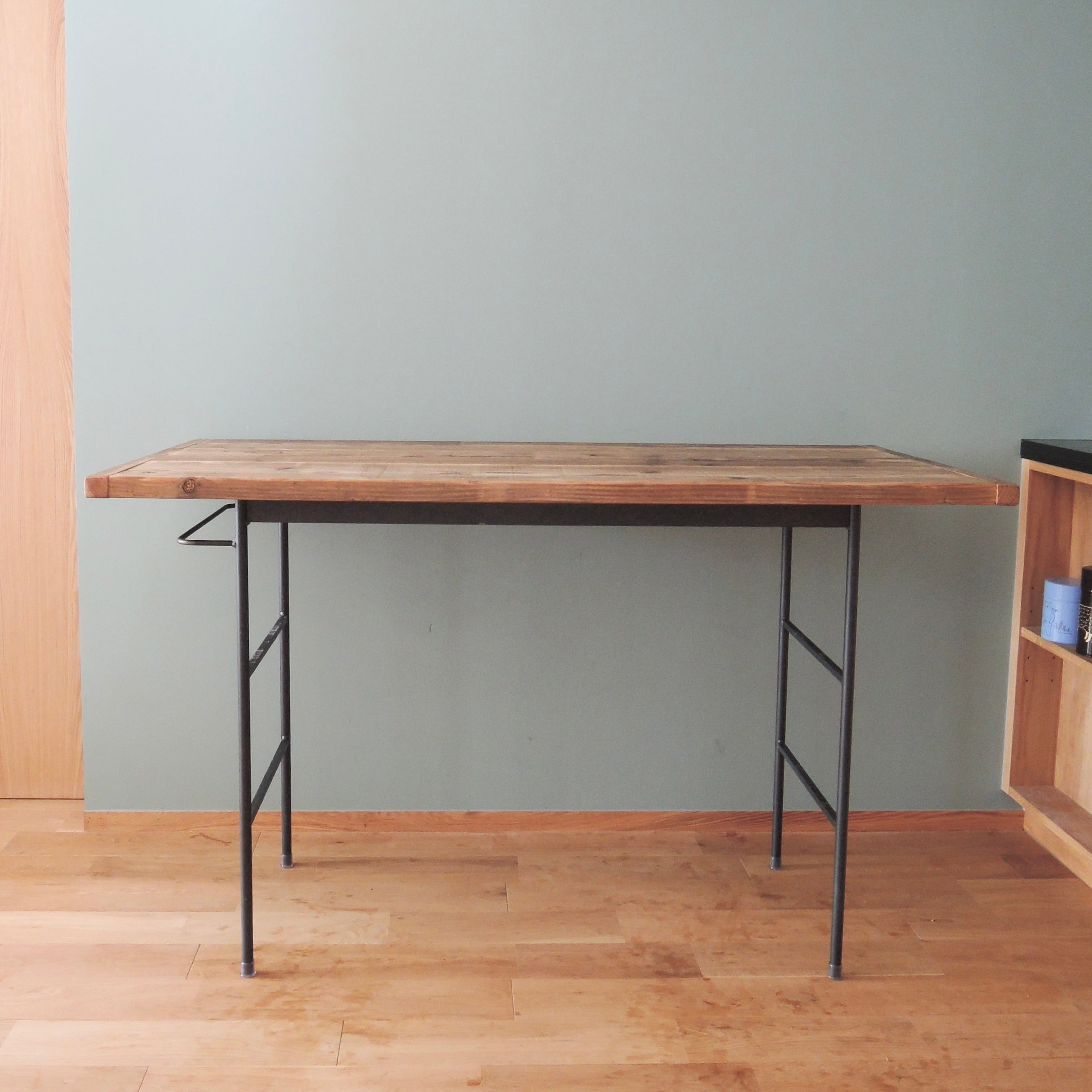 H WORK TABLE【FC01353】古材のテーブル ハイタイプ 国産家具 アイアン
