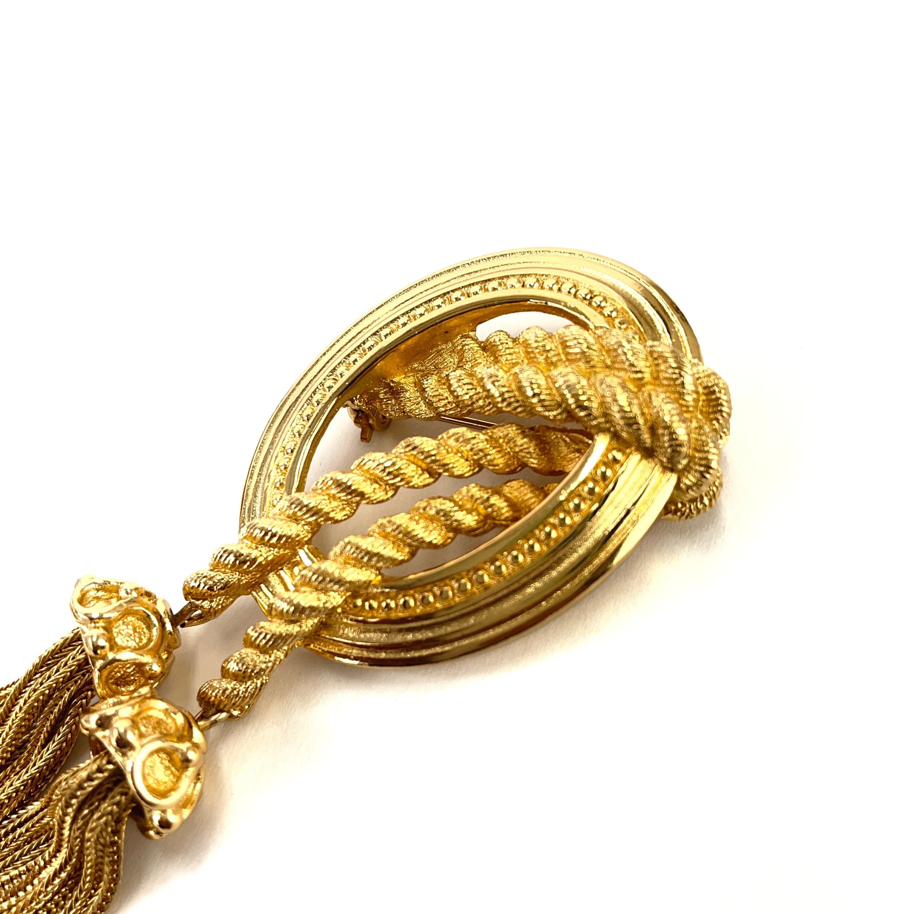 Christian Dior クリスチャン ディオール タッセルモチーフ ブローチ