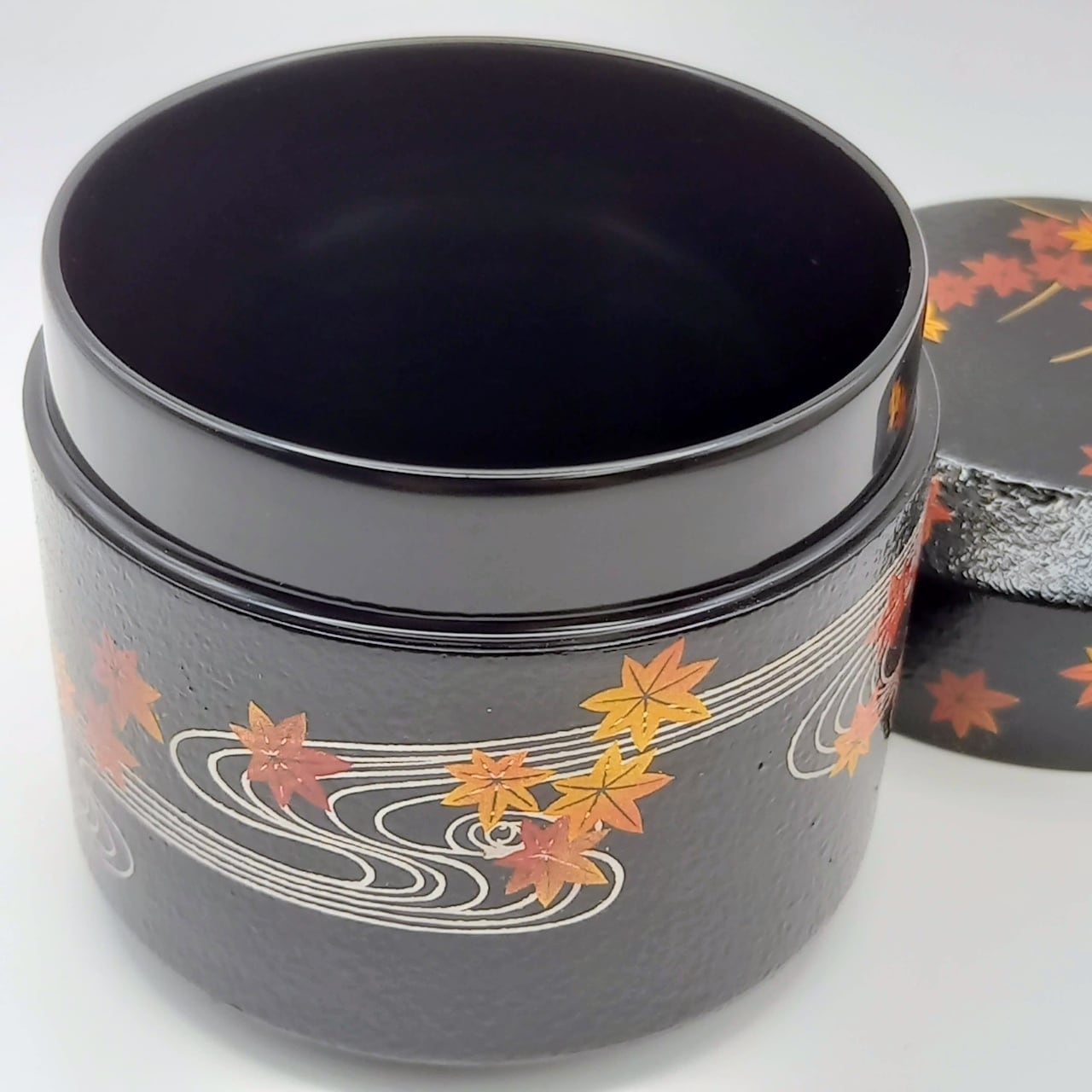 茶道具 即中斎好写 内霞 桜吹雪蒔絵 大棗 西村宗幸 共箱 山中塗 茶会