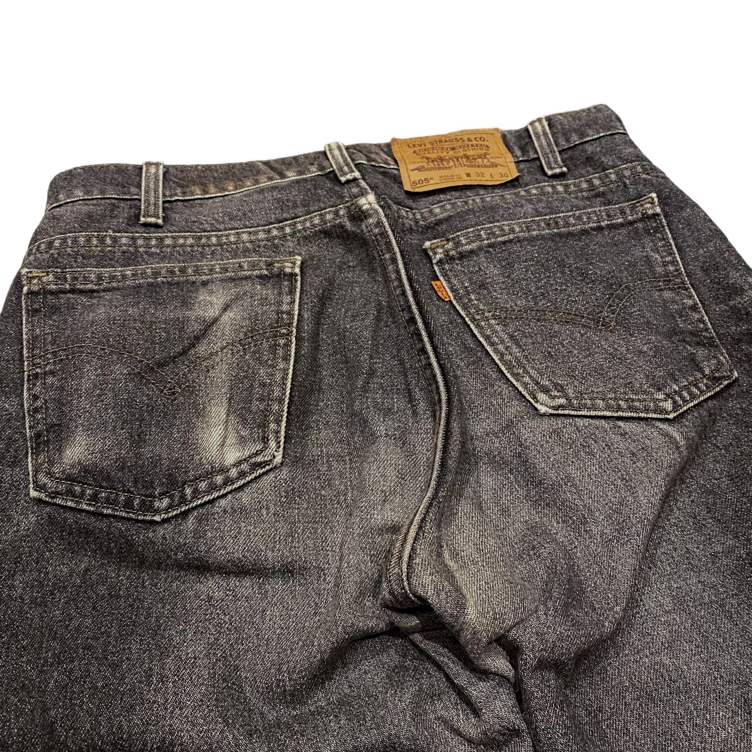 90's Levi's 505 先染め Black Denim Pants W32 / リーバイス デニム