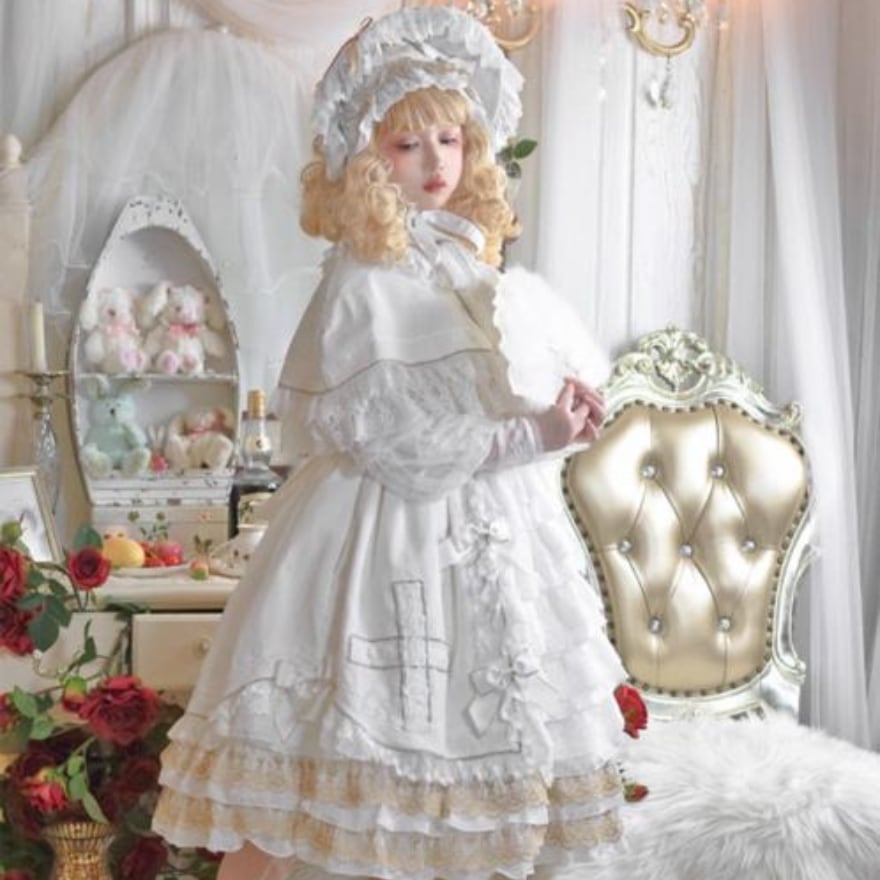 SEASONZ ゴスロリ ドレス レース 十字架 ガーリー 甘め ゆめかわ