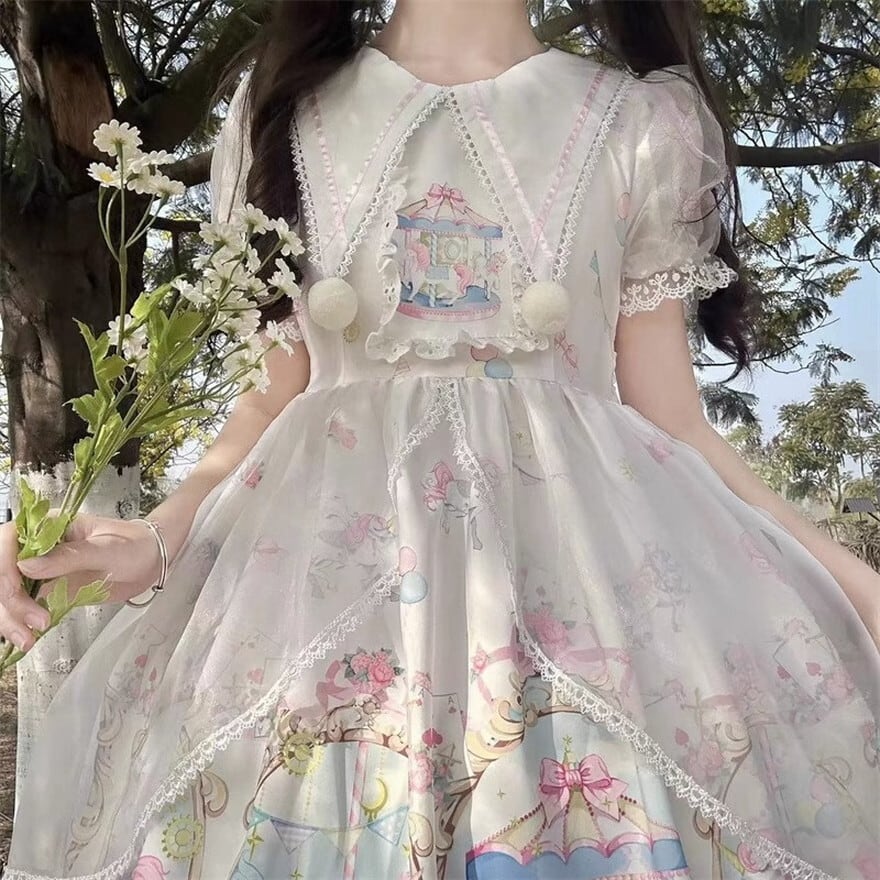 SEASONZ スイートロリータ ワンピ キャンディカラー メリーゴーランド