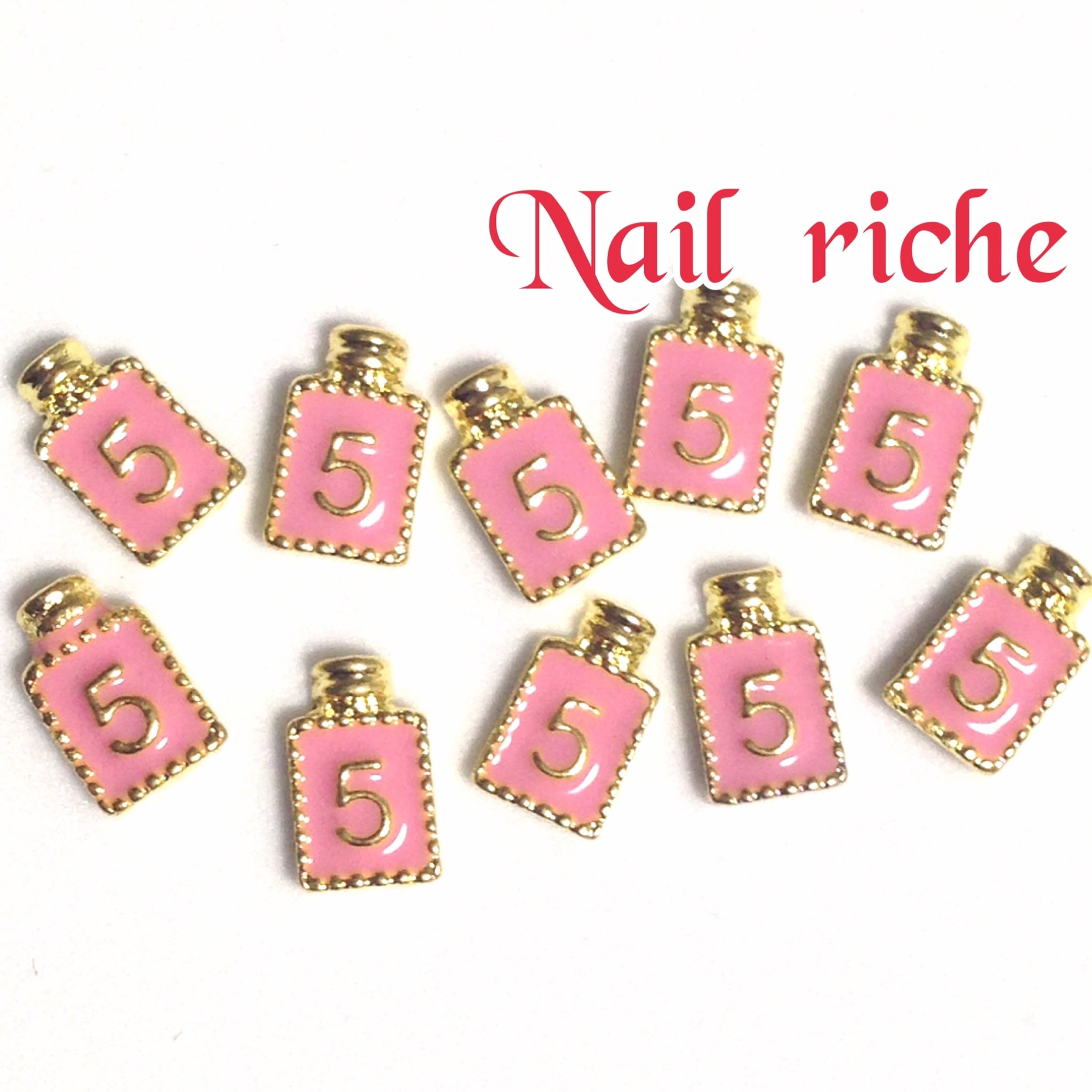 ネイルパーツ 香水ボトル ピンク(10個) | nail-riche/ネイルリシェ
