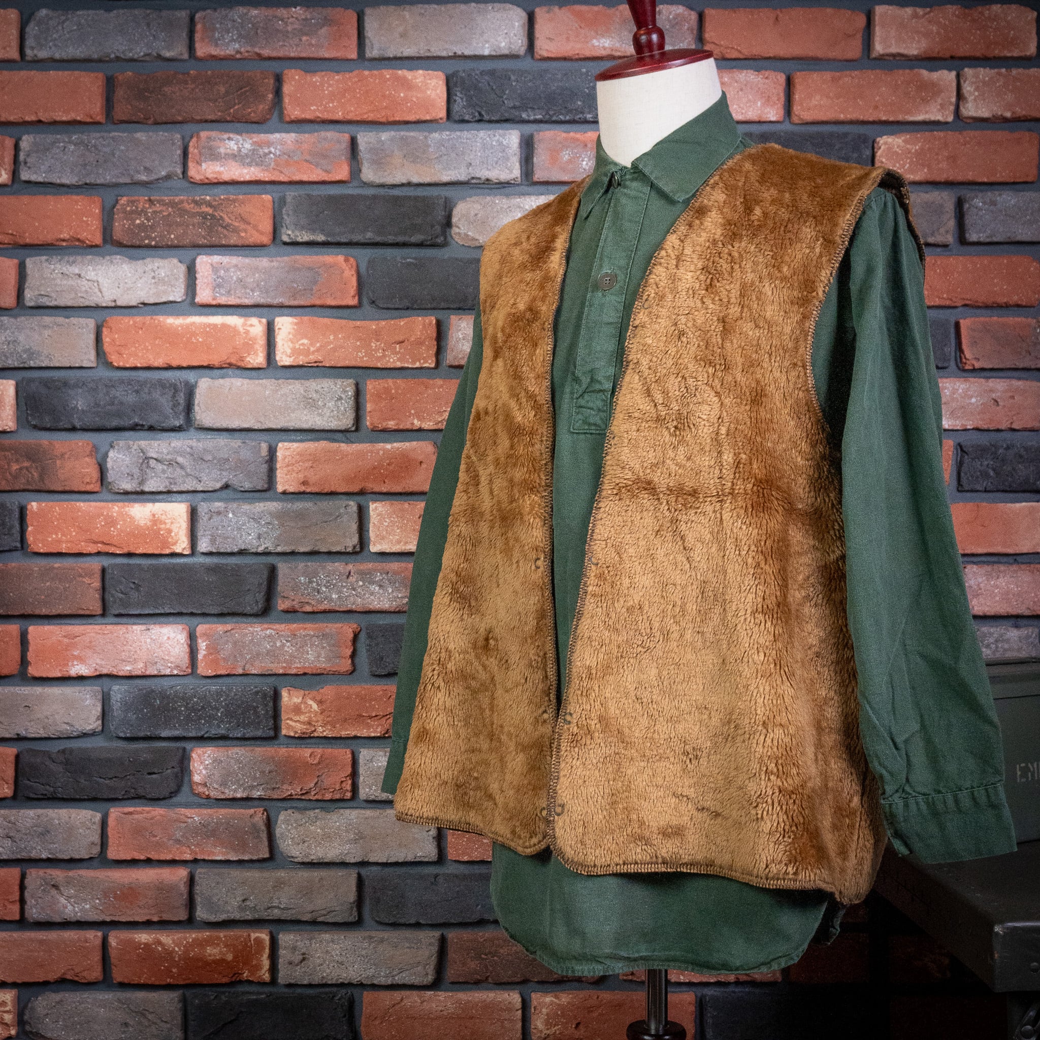 A297】Barbour 3warrant 00s Pile Linner Vest 