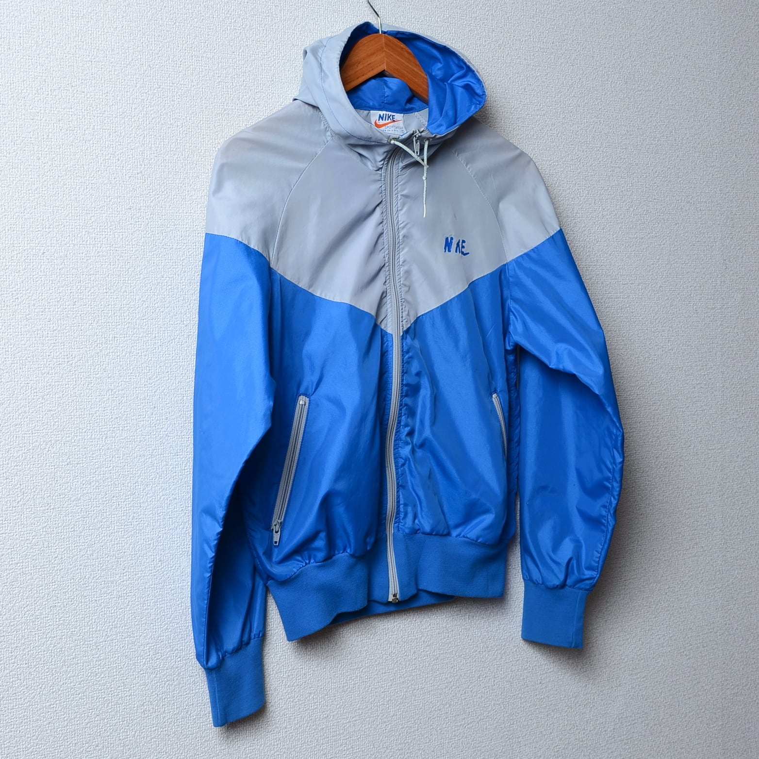 70s NIKE 希少 オレンジタグ ナイロンジャケット メイドイン USA S