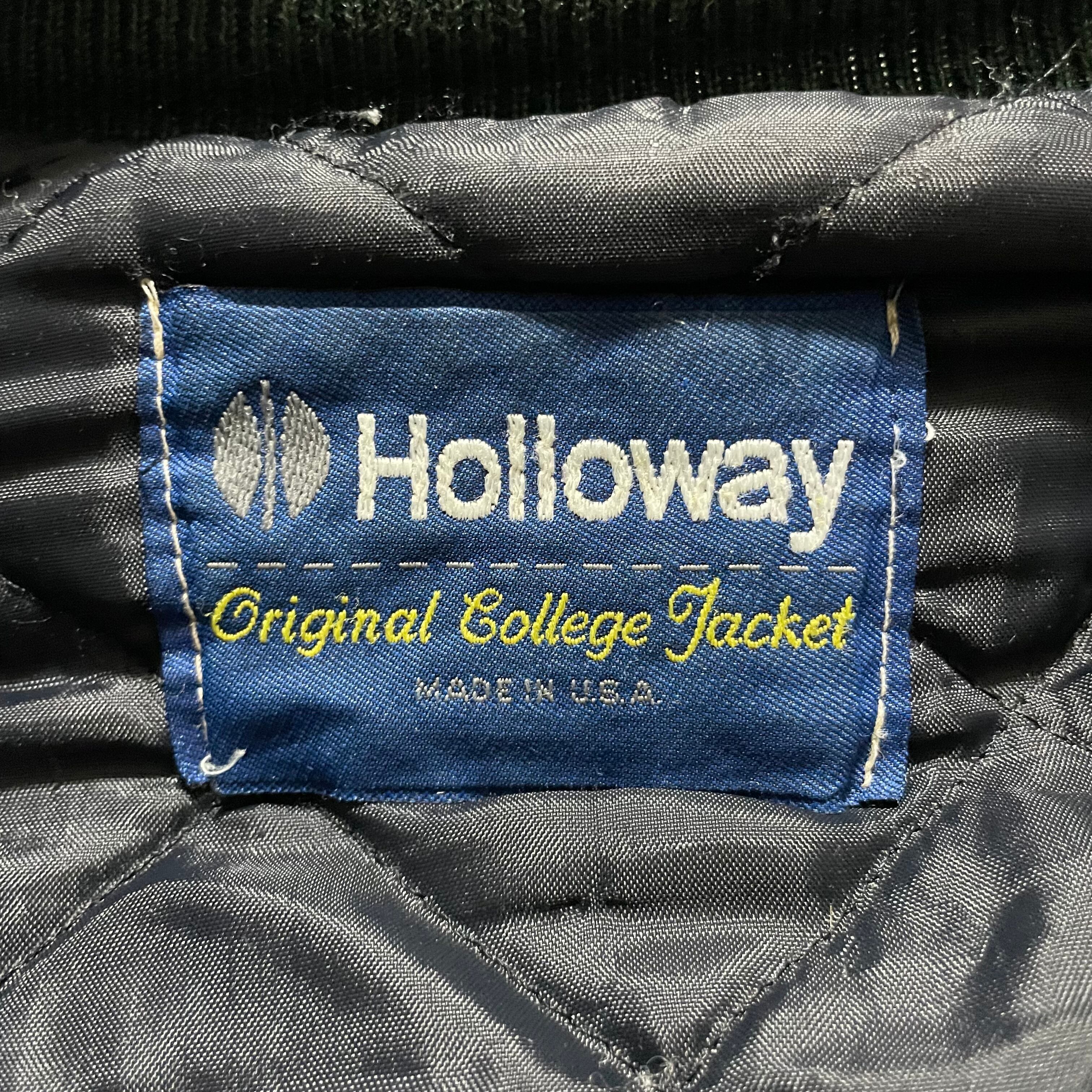 L】【90年代】USA製 HOLLOWAY ホロウェイ スタジャン 袖レザー | 古着