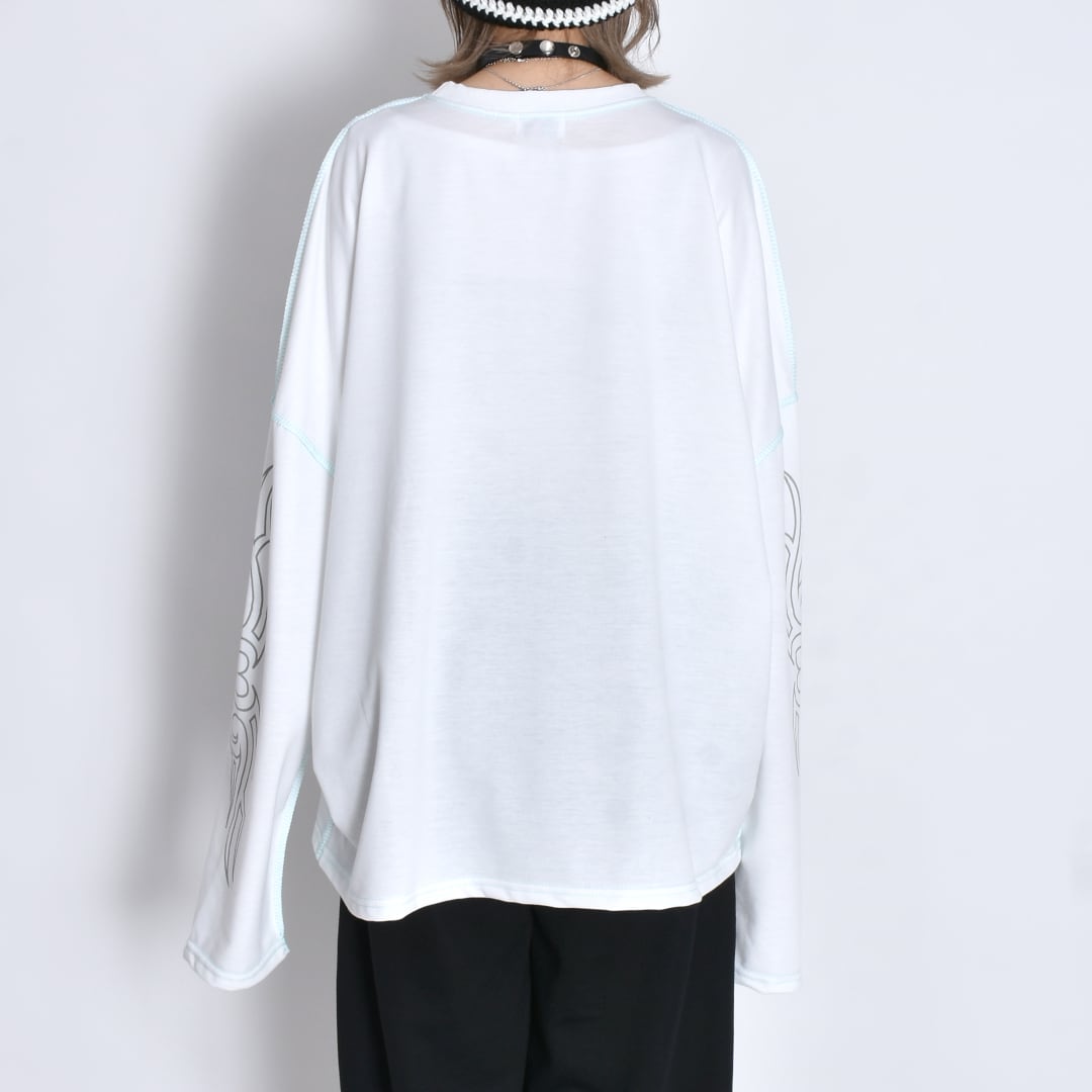 水色ステッチ☆天使GIRL BIG ロンT | VOLCAN&APHRODITE