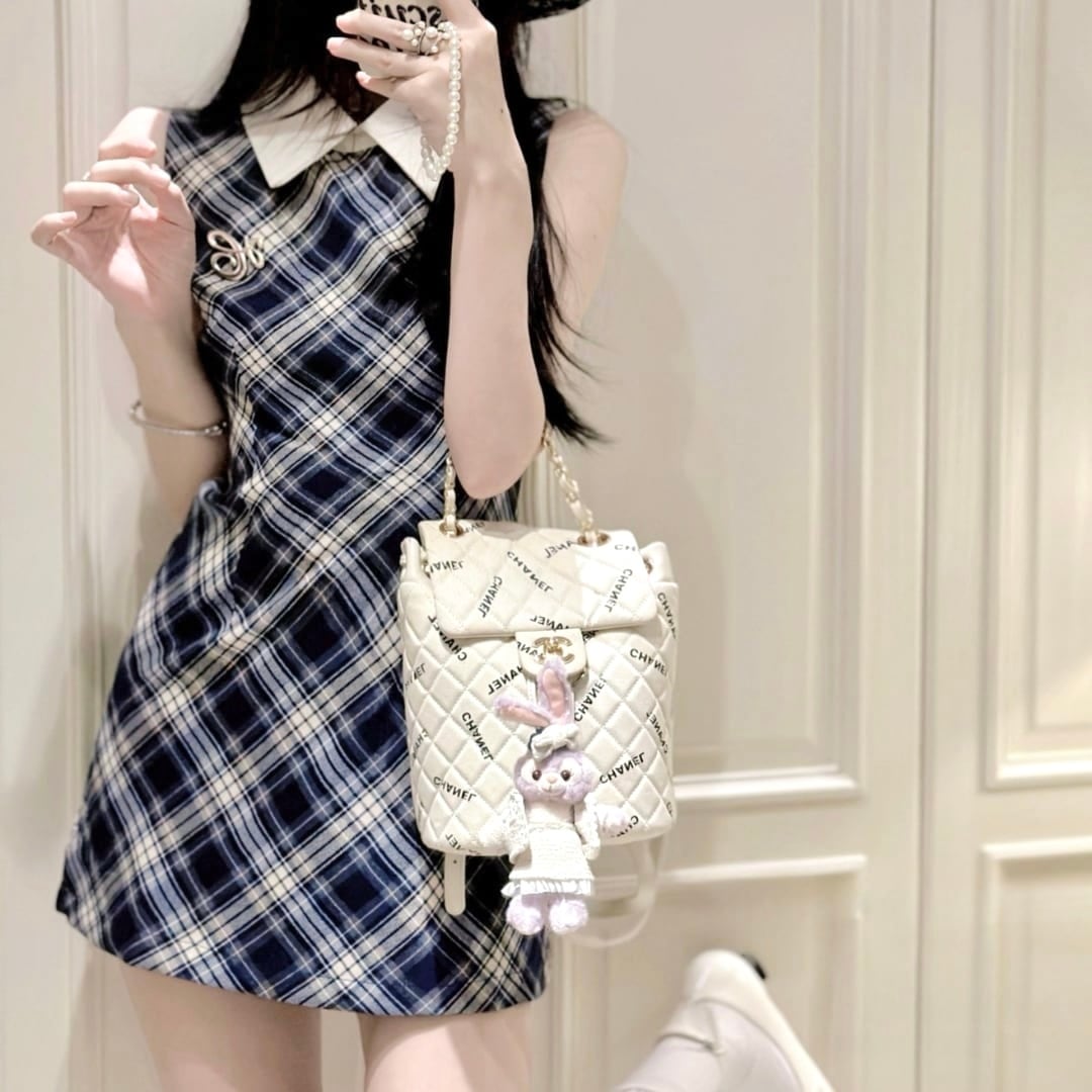 Myurina チェック柄 ノースリーブワンピース ミニワンピース Aライン