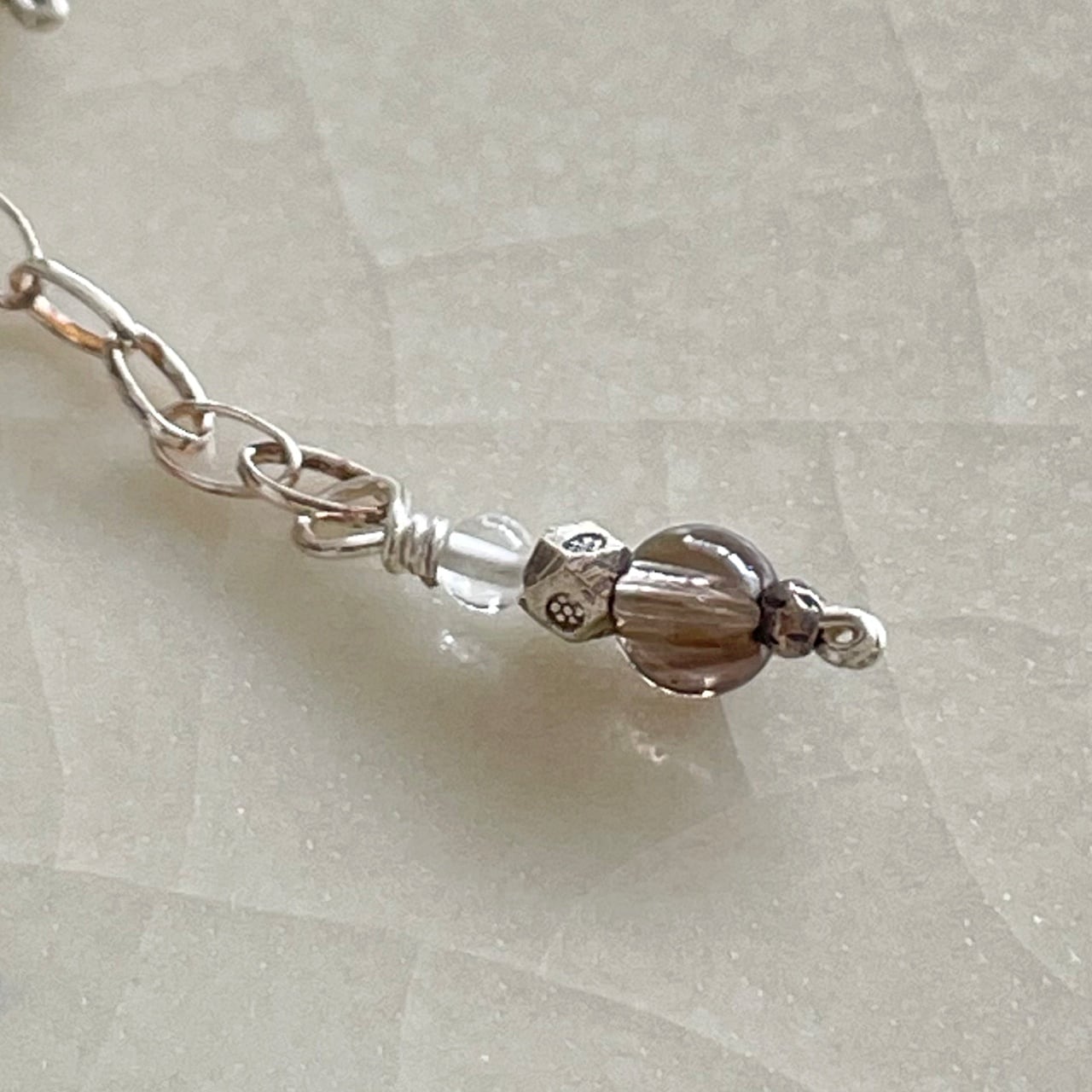 白珊瑚/天然石/手織り絹糸/ネックレス/カレンシルバー | ChocoRal Jewelry