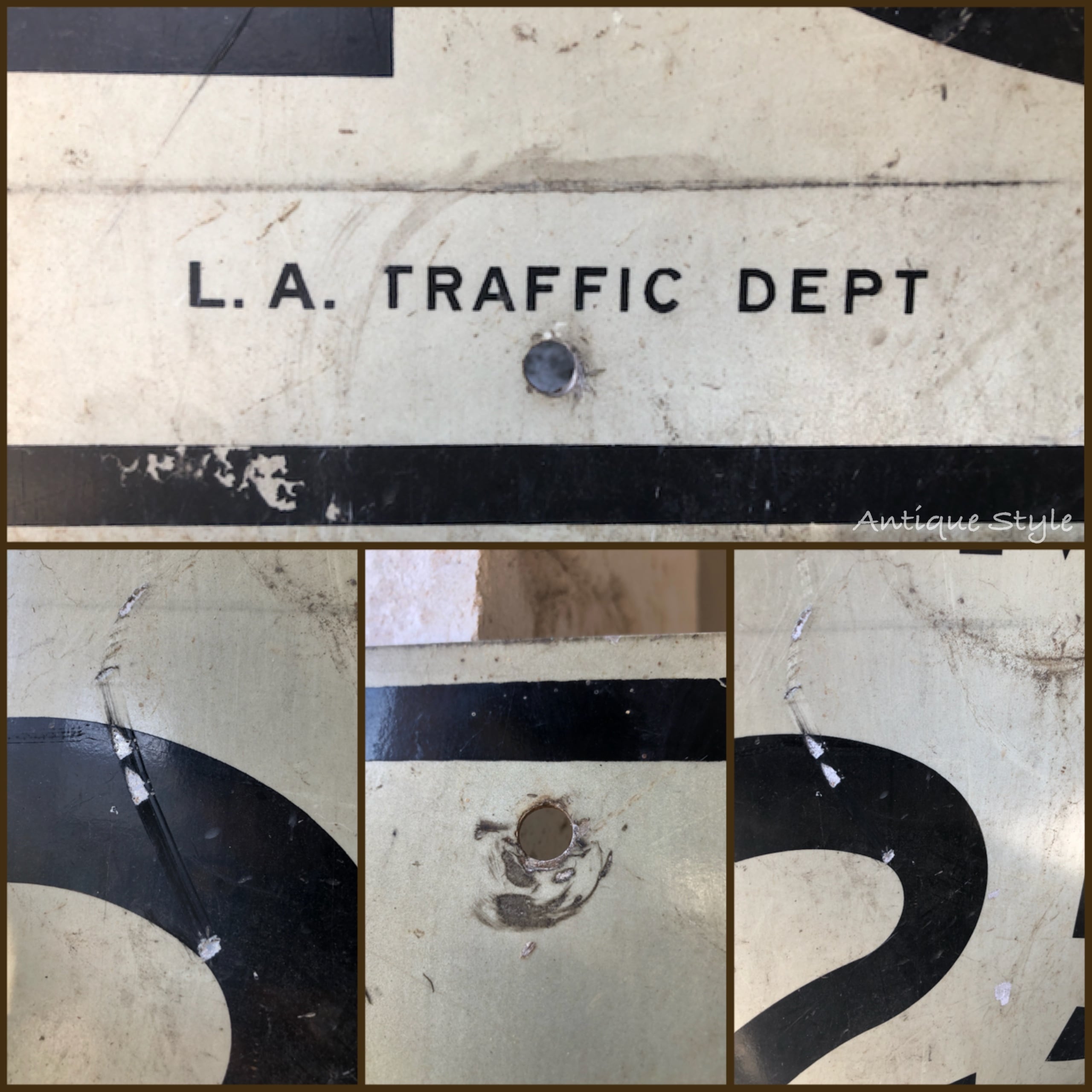 ビンテージ 大判ロードサイン 「SPEED LIMIT 25」 スピードリミット