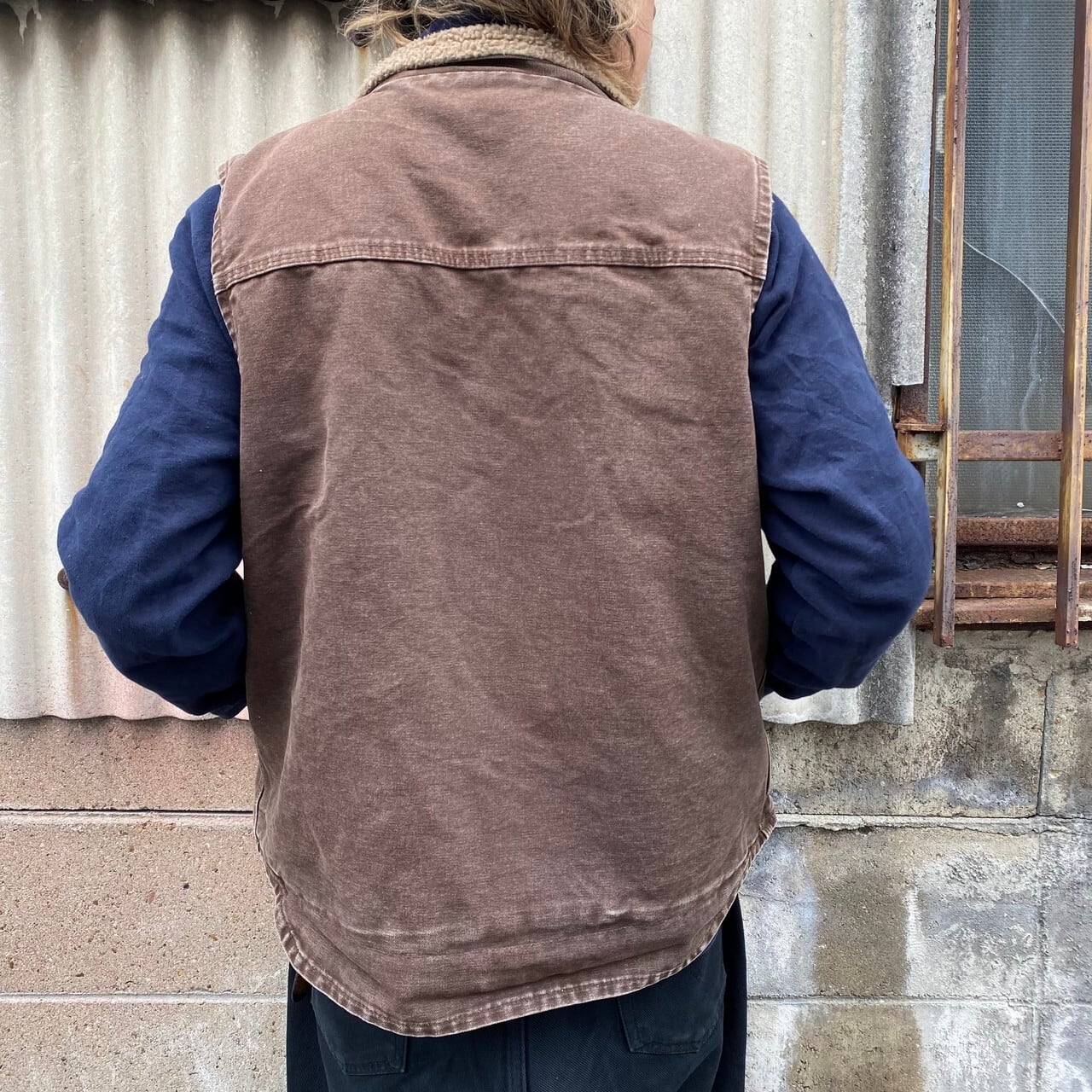 Carhartt カーハート ダック地 ハイネック ワークベスト ボアライナー