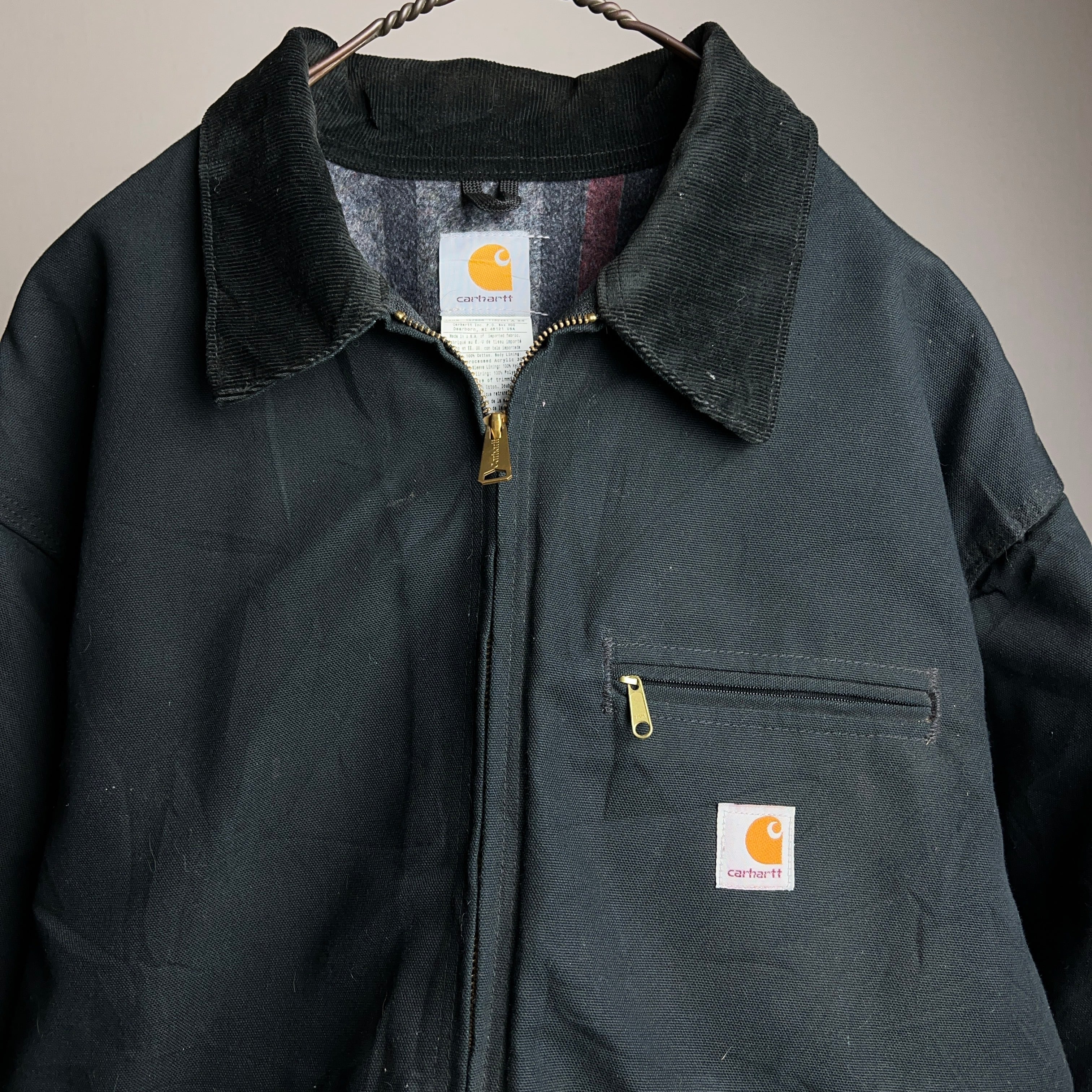 90's Carhartt Detroit Jacket Black USA製 90年代 カーハート