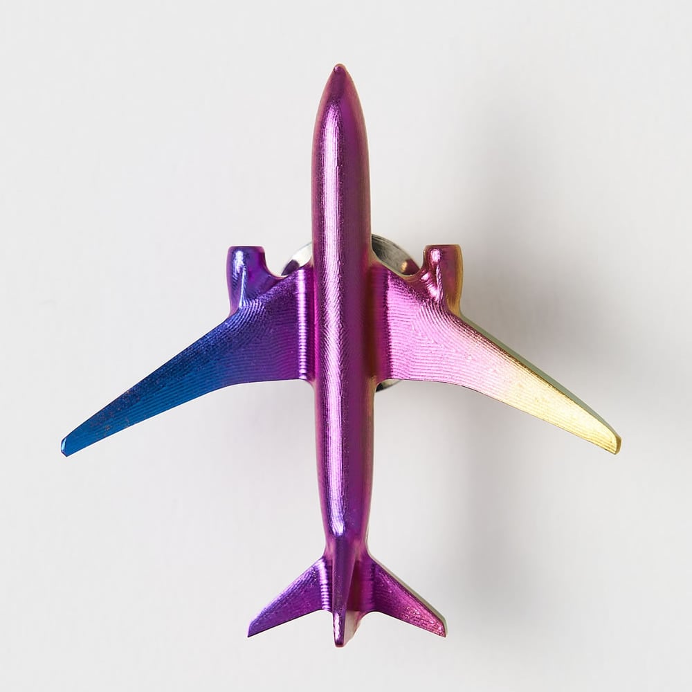 チタン製 飛行機 高級ピンバッジ（大）航空機 アクセサリー | ysecshop