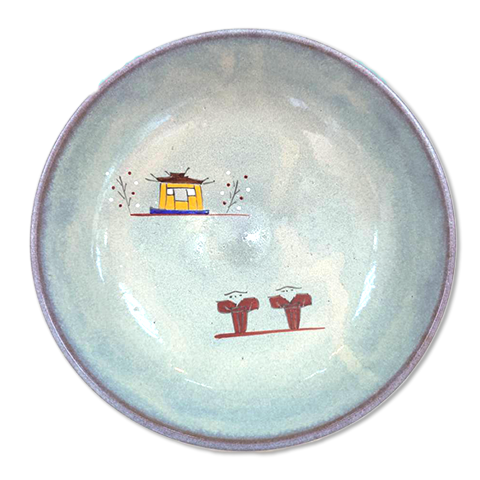 赤絵茶碗 赤膚山 大塩昭山 共箱有 M1043 赤絵茶碗 赤膚山 赤絵茶碗