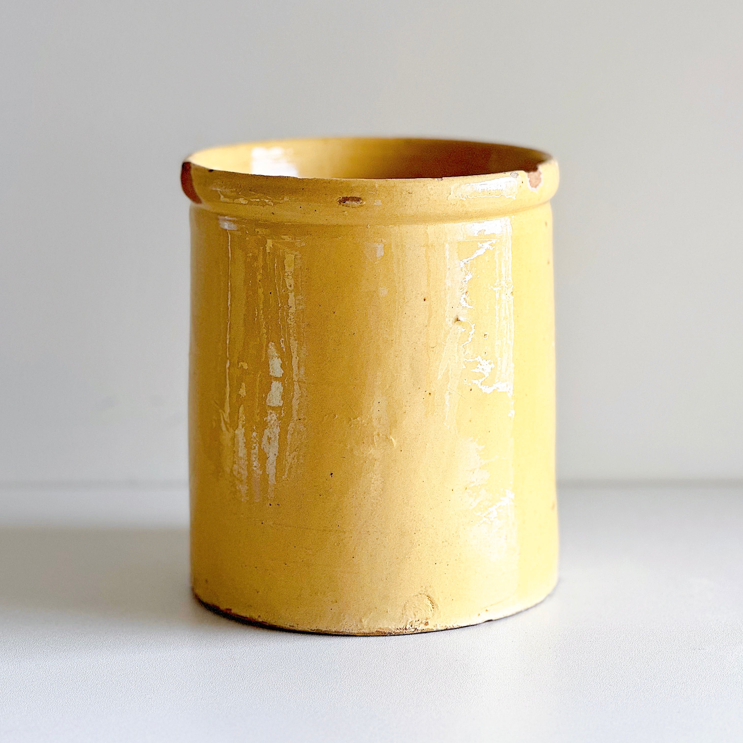南仏陶器 黄釉 コンフィポット（フランス） | ぽわにえ・だむーる