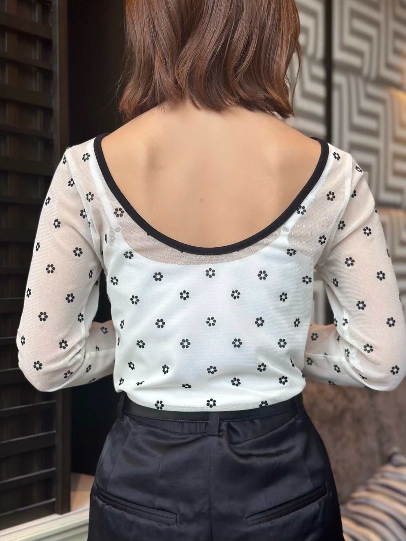 sheer tops flower／ hyeonヘヨン