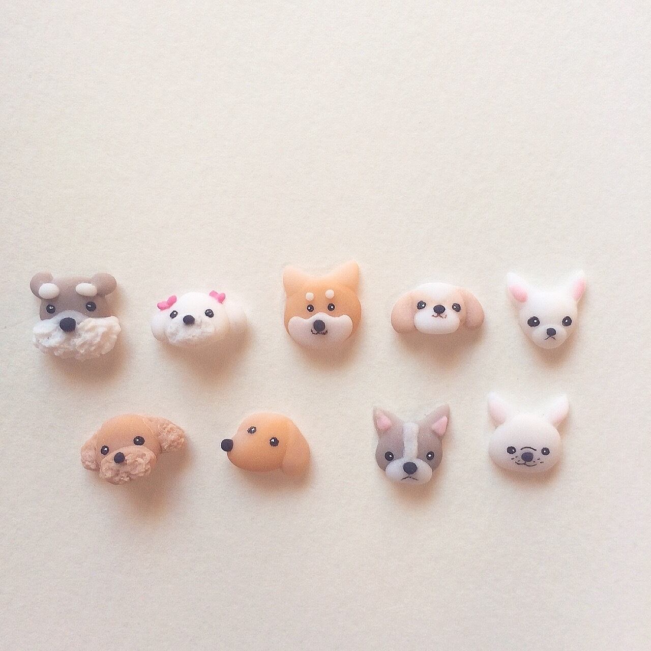 選べる犬種/わんちゃん3Dネイルパーツ(2) | neph _nail 1級