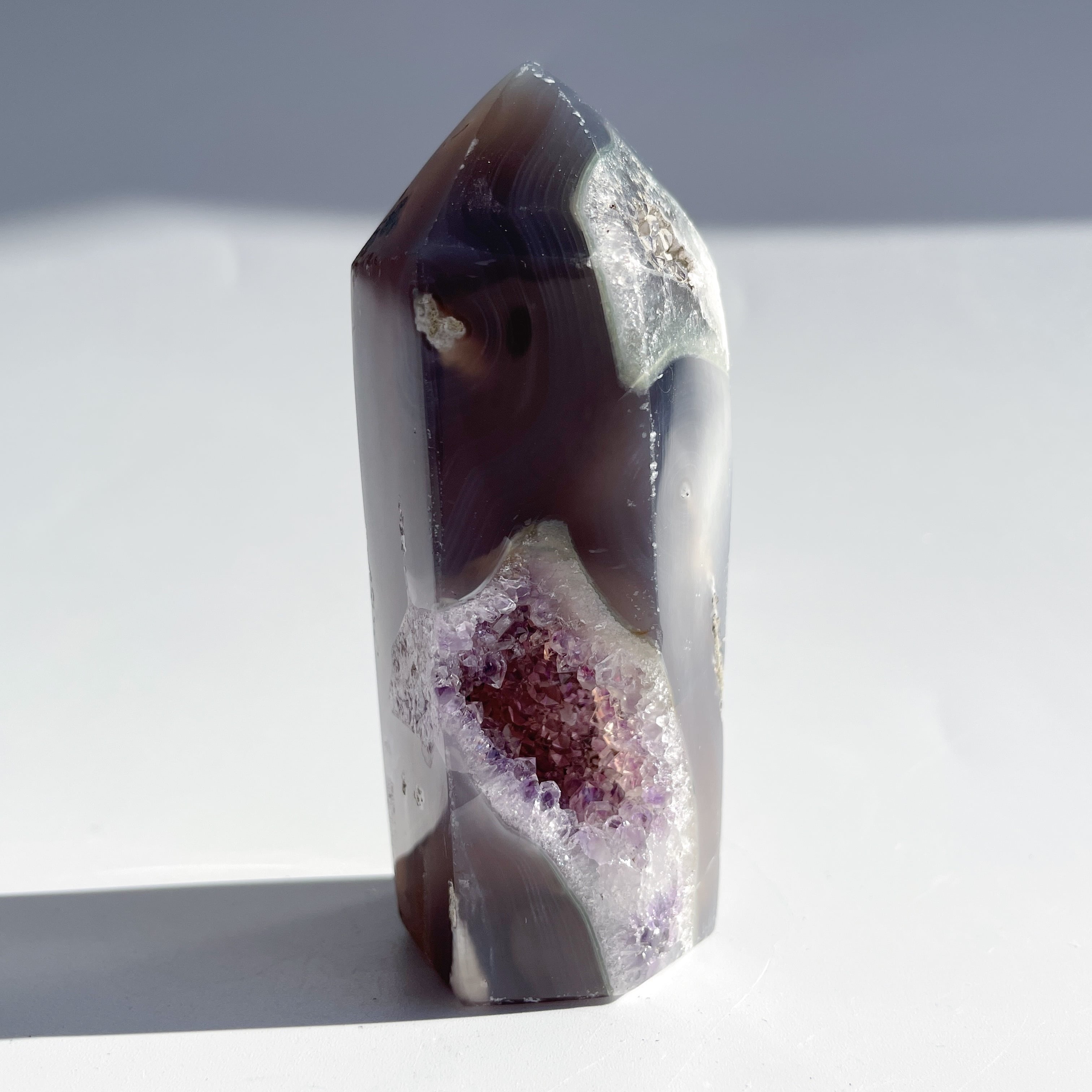 アゲート×アメジストジオード タワー04◇Agate×Amethyst Geode Tower