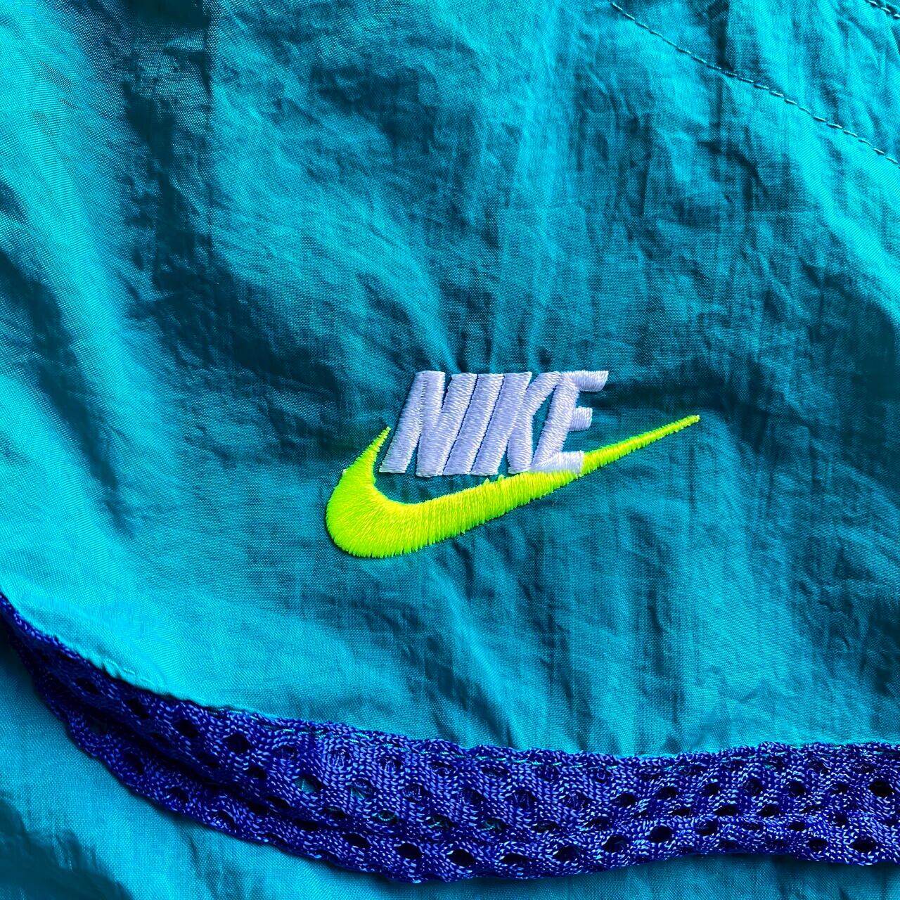 90〜00年代 NIKE ナイキ スウォッシュロゴ 刺繍 切り替えナイロン