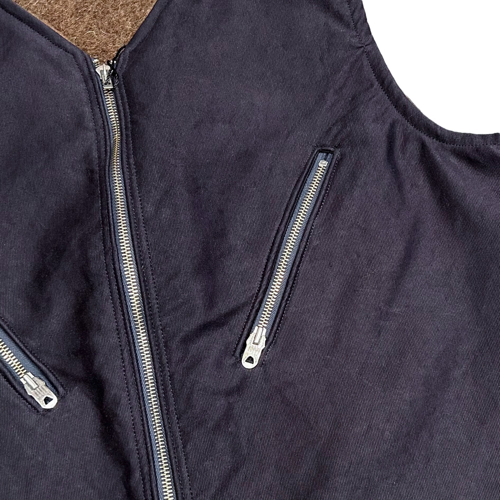 NIGEL CABOURN / DECK VEST - REVERSIBLE Khaki Dark Navy (ナイジェル